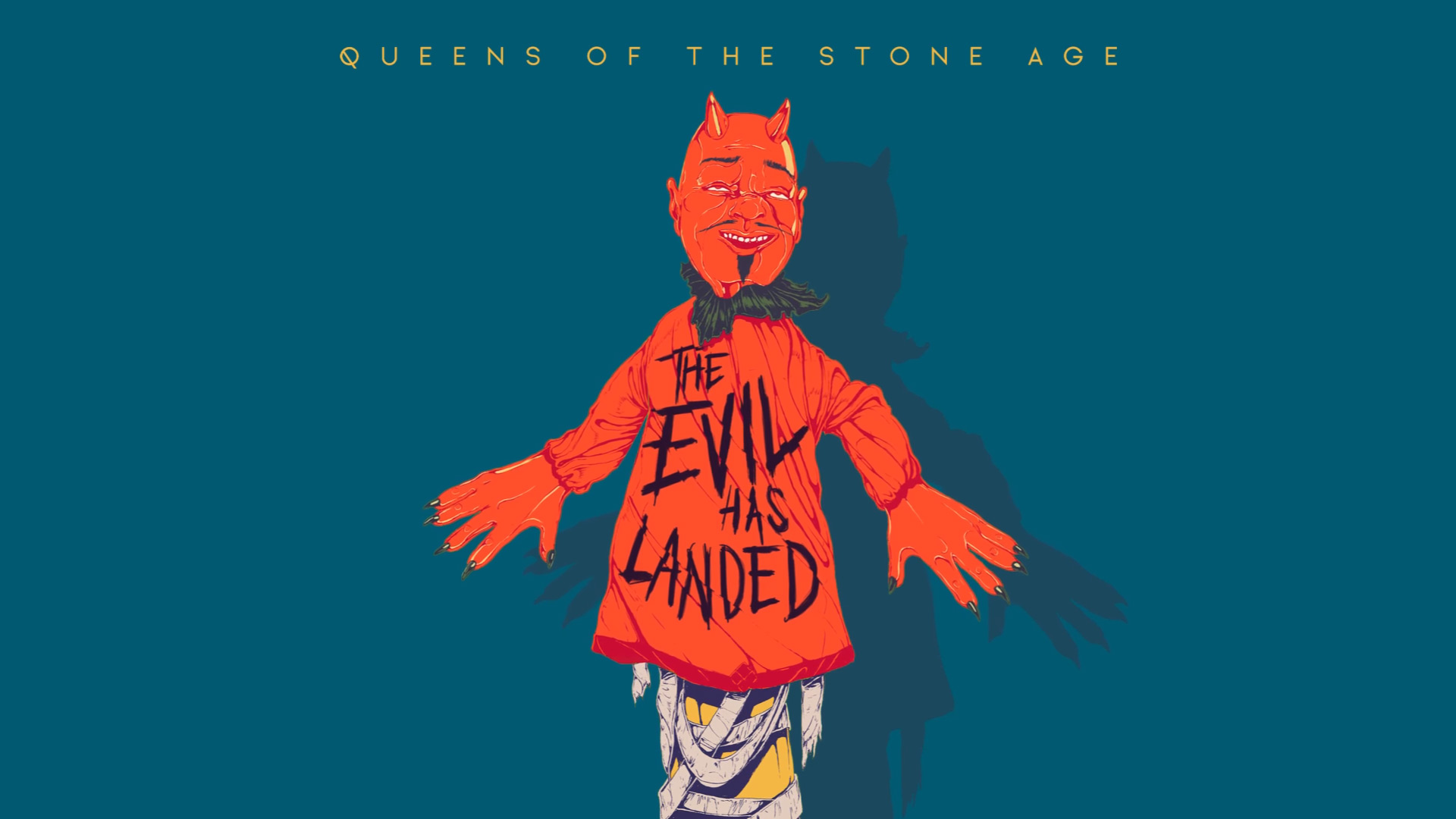 Queens Of The Stone Age Villains Simple Background Blue Background 1920x1080