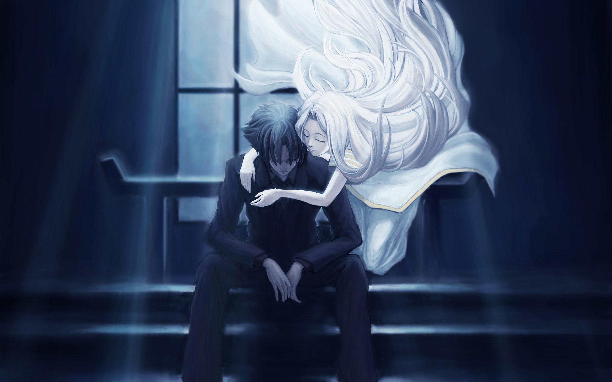 Angel Dark Fate Zero Kiritsugu Emiya Irisviel Von Einzbern Fate Series 2560x1600