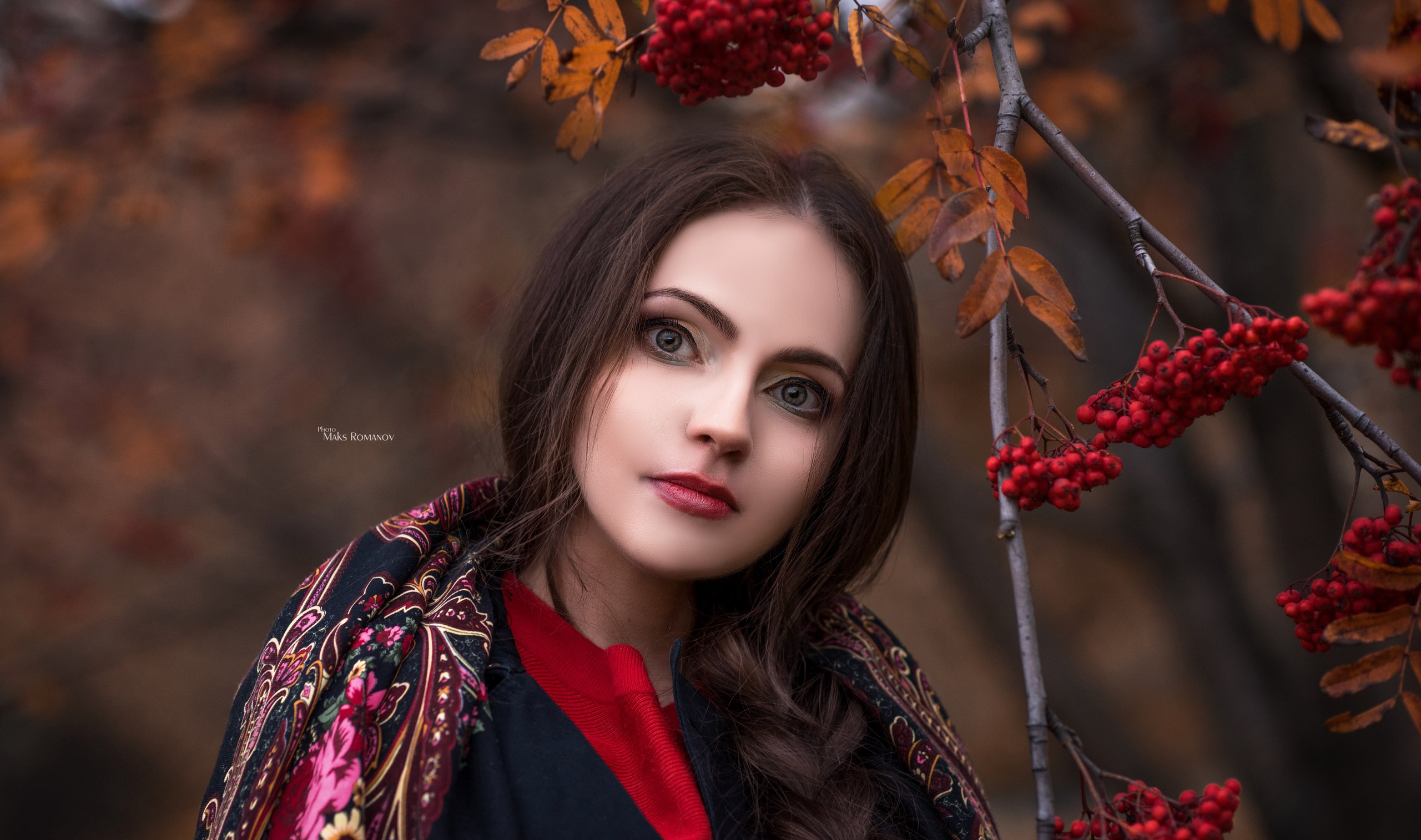 Women Face Portrait Women Outdoors Maksim Romanov Red Lipstick 2560x1514
