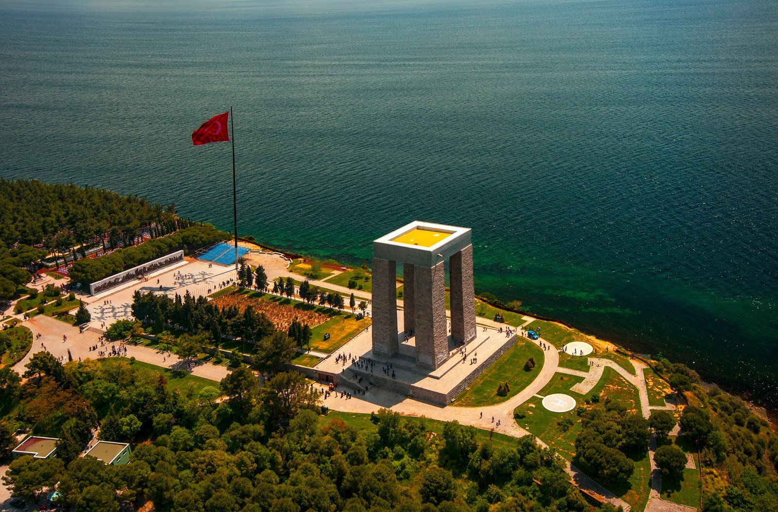 Turkey Monument Memorial Landscape Aerial View 1600x1054