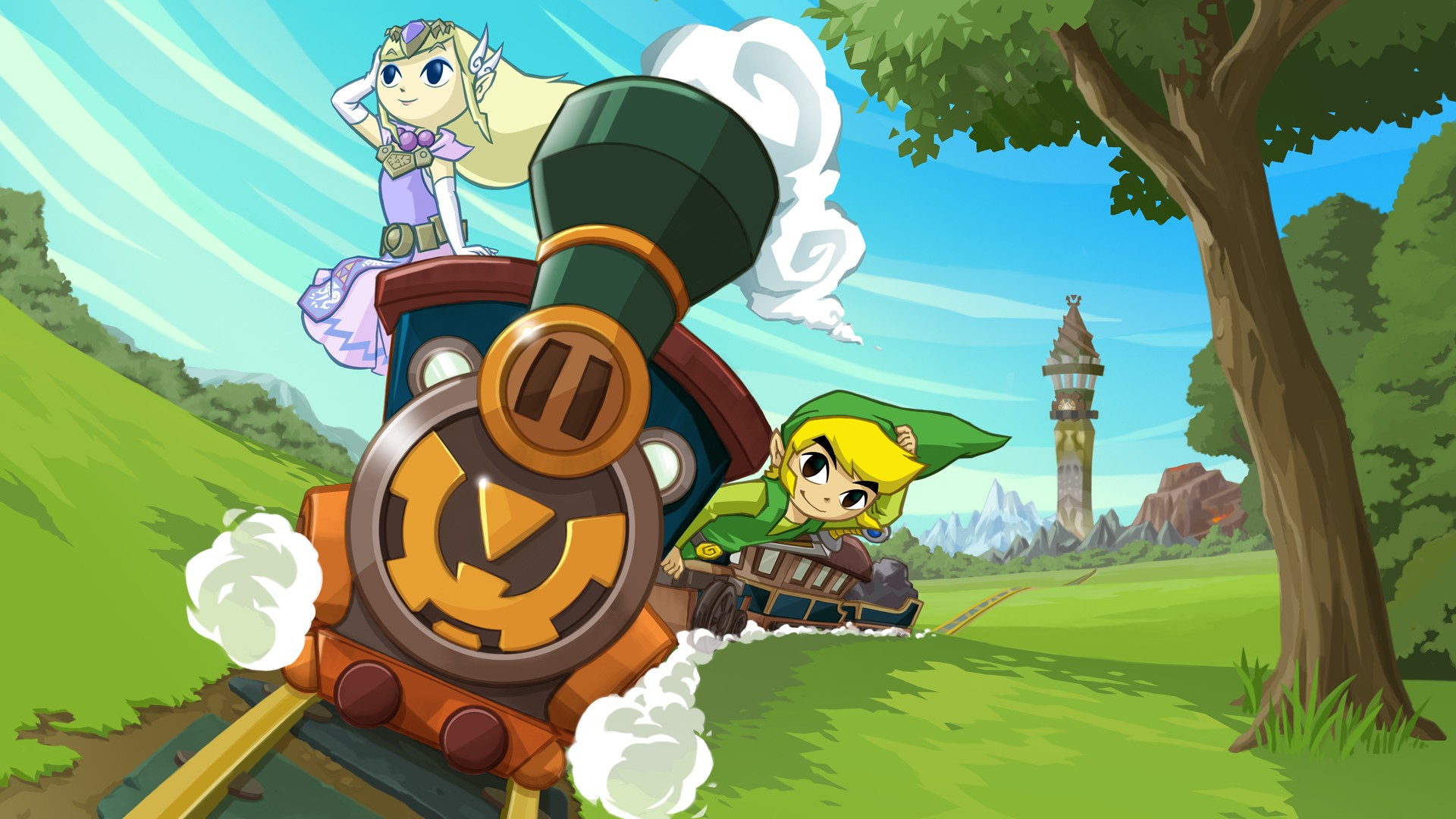 Train Link Video Games The Legend Of Zelda Spirit Tracks Princess Zelda 1920x1080