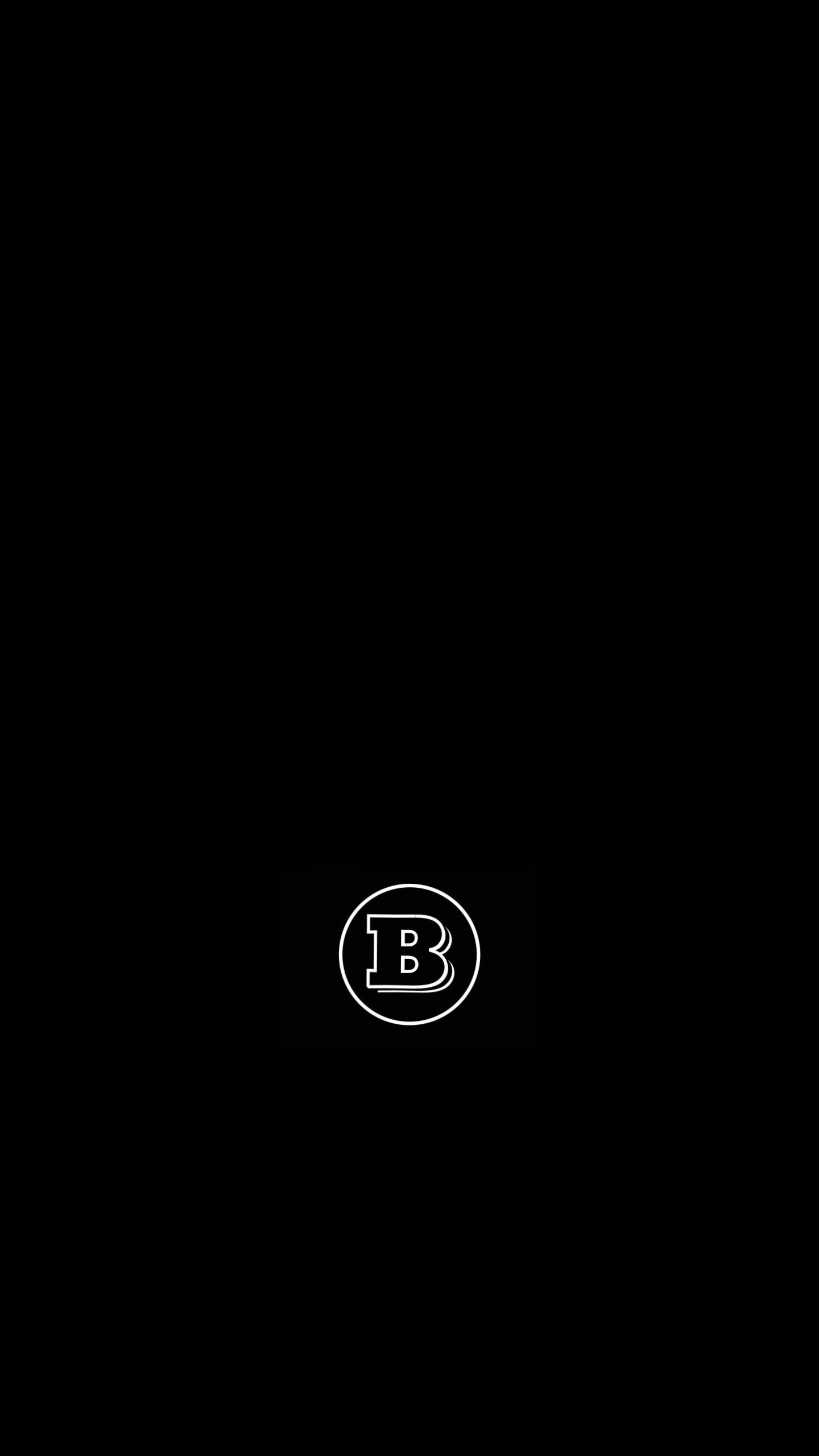 Brabus Black Logo Portrait Display Simple Minimalism 1440x2560
