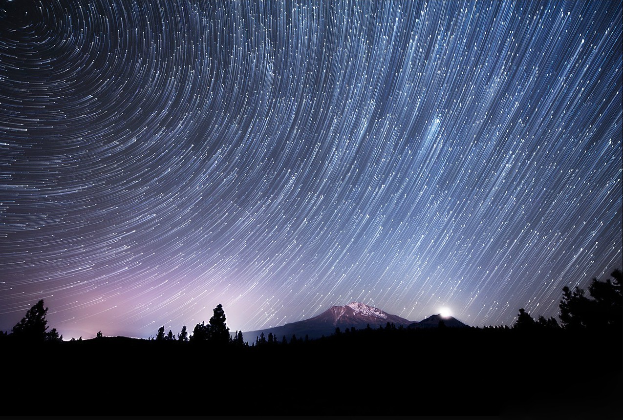 Nature Landscape Night Stars Star Trails Long Exposure Sky Dark 1275x860