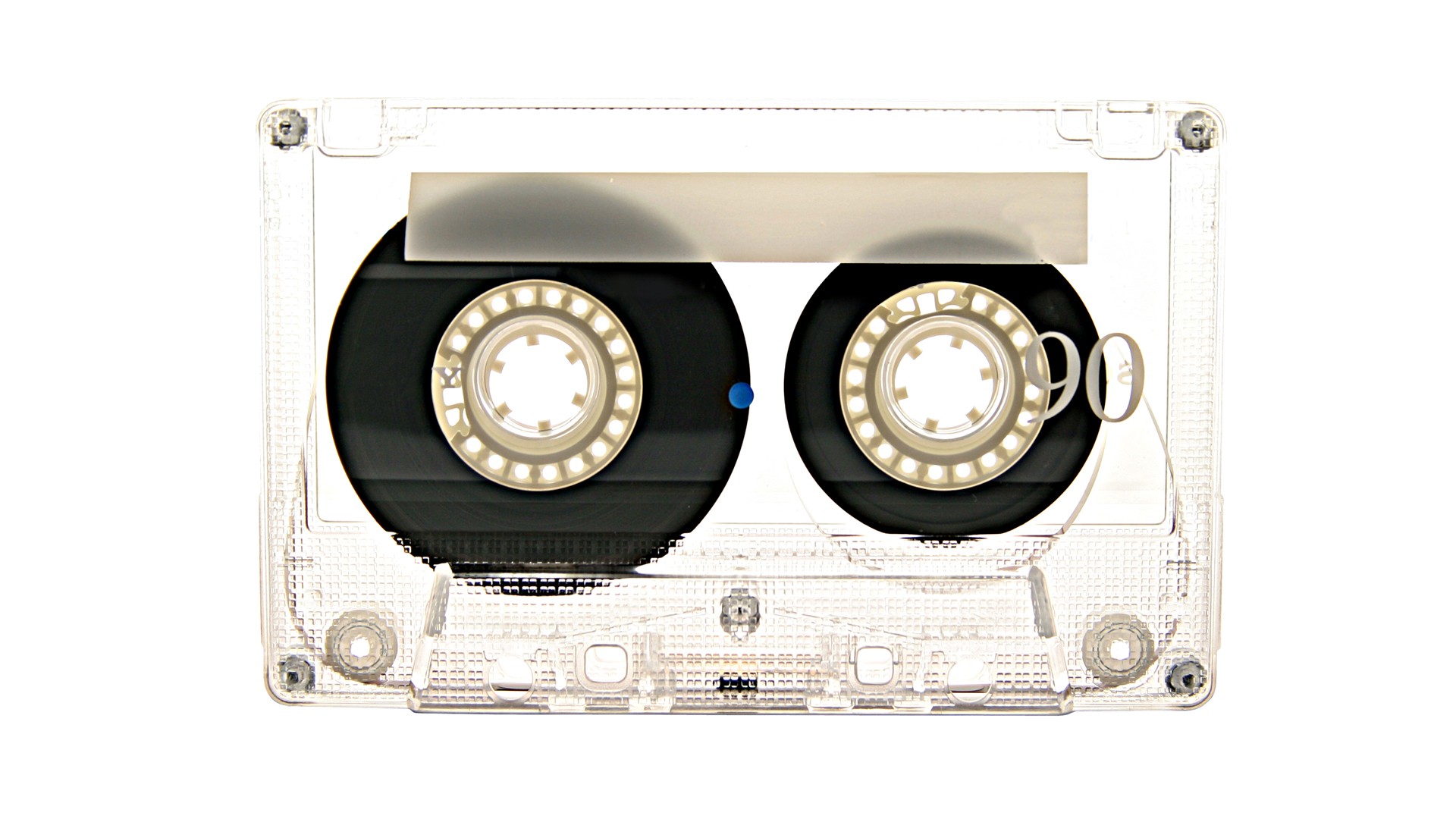 Cassette Audio Old White White Background Bright Technology Plastic Tape 1920x1080