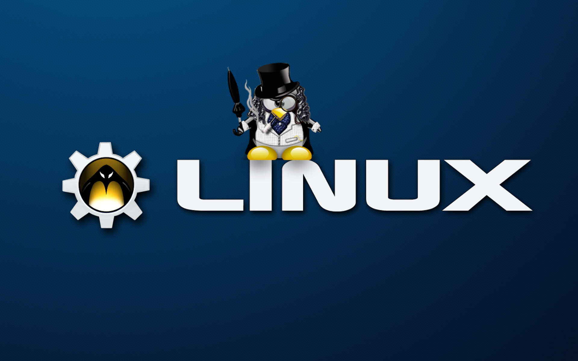 Linux Tux Penguins Logo 1920x1200