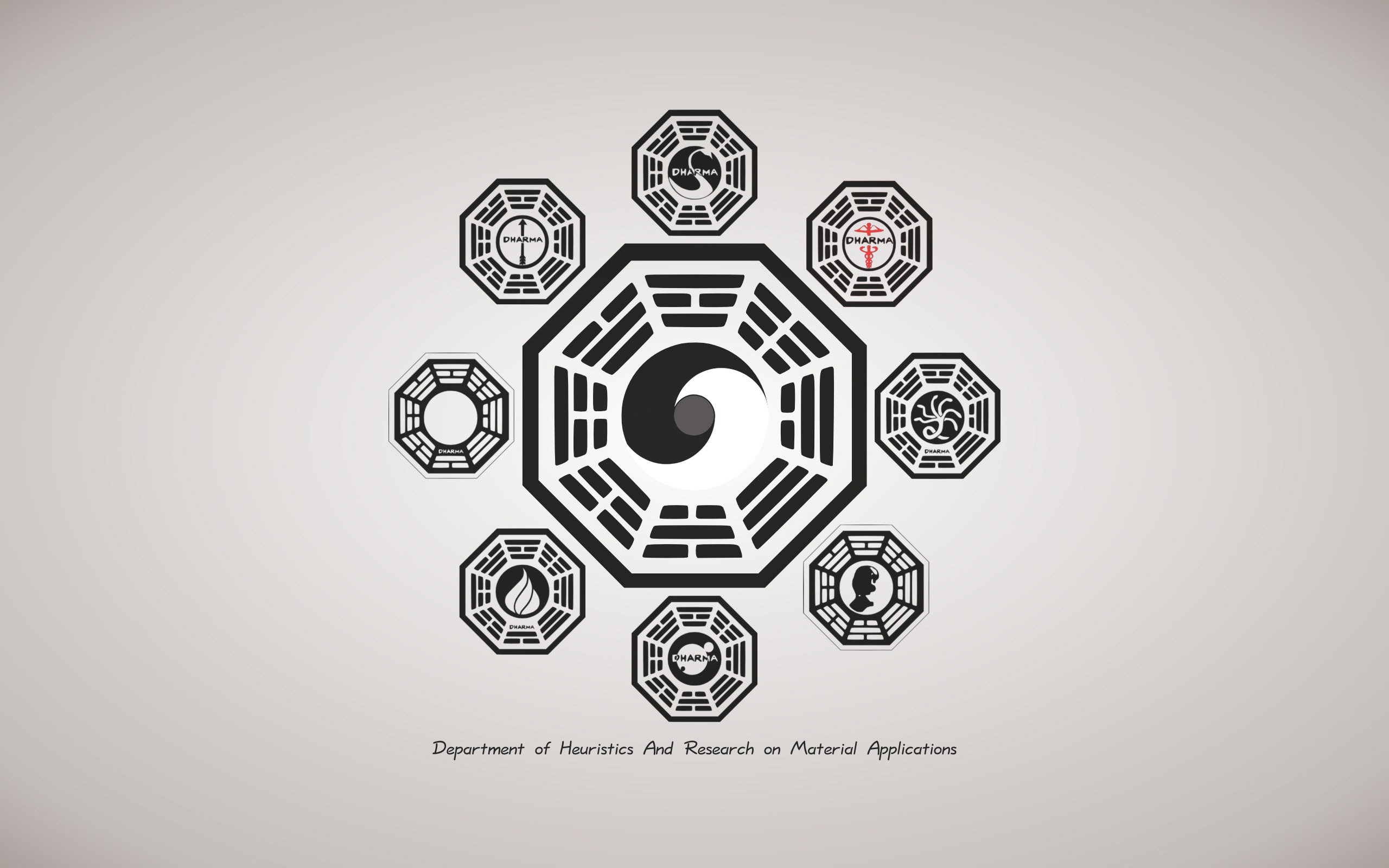 Dharma Initiative Lost Simple Background 2560x1600