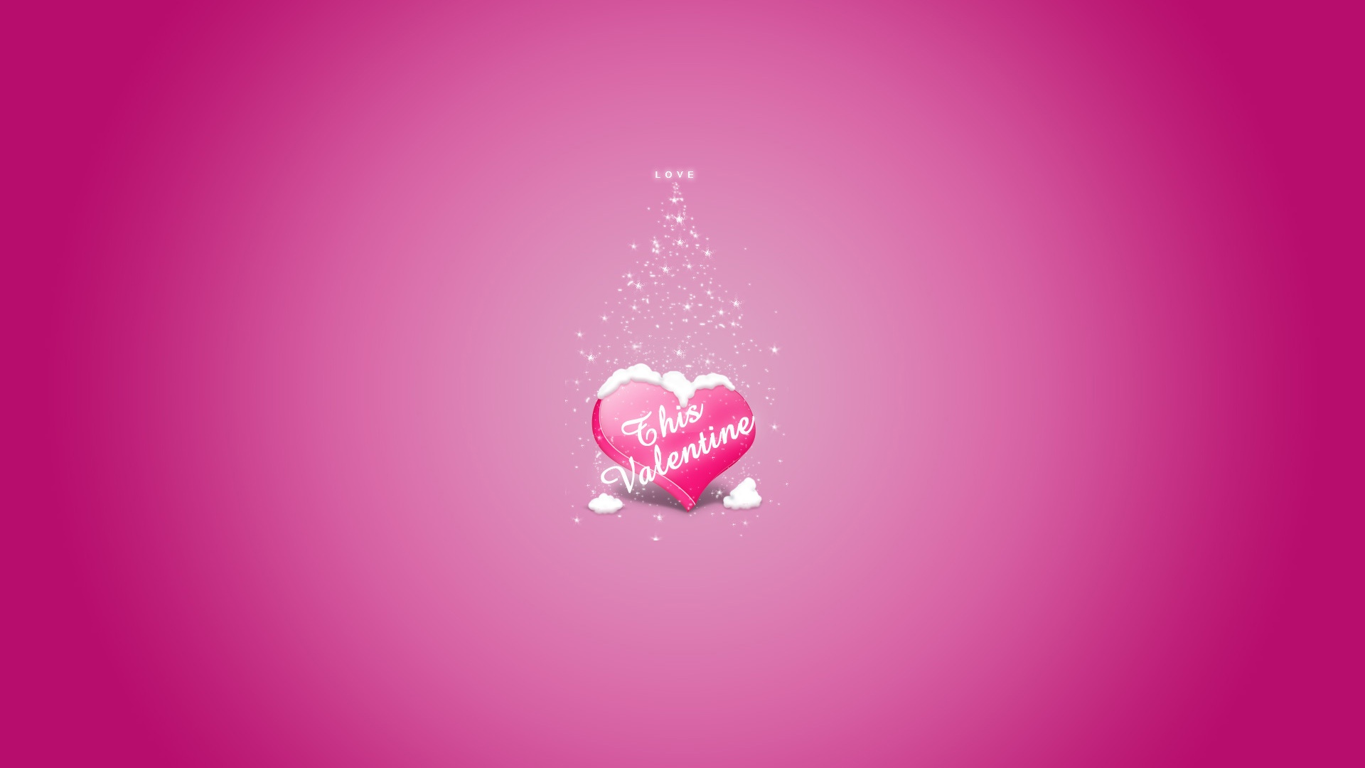 Pink Valentine Day Heart 1920x1080