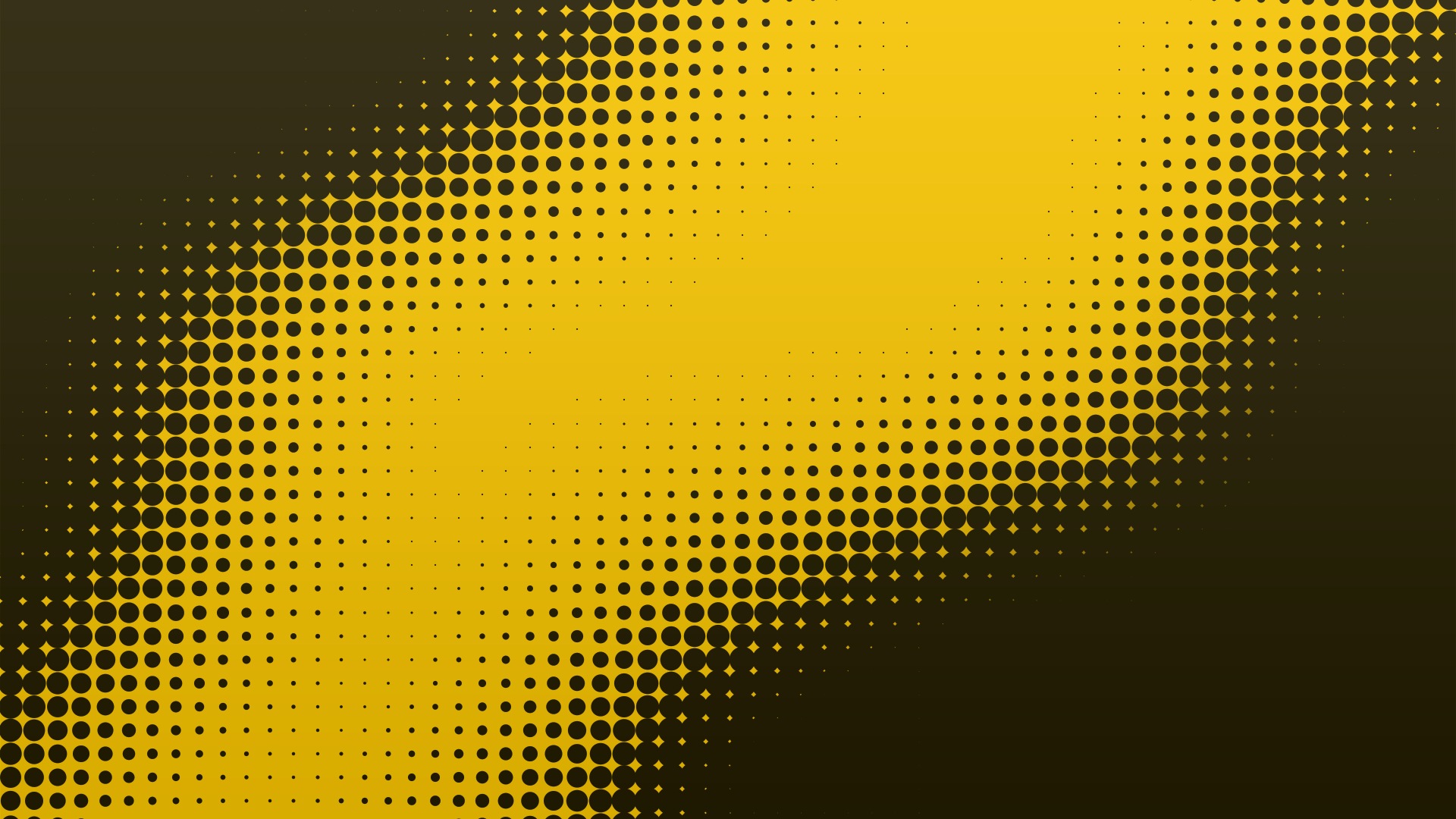 Halftone Pattern Digital Art Graphic Design Yellow Dots 1920x1080
