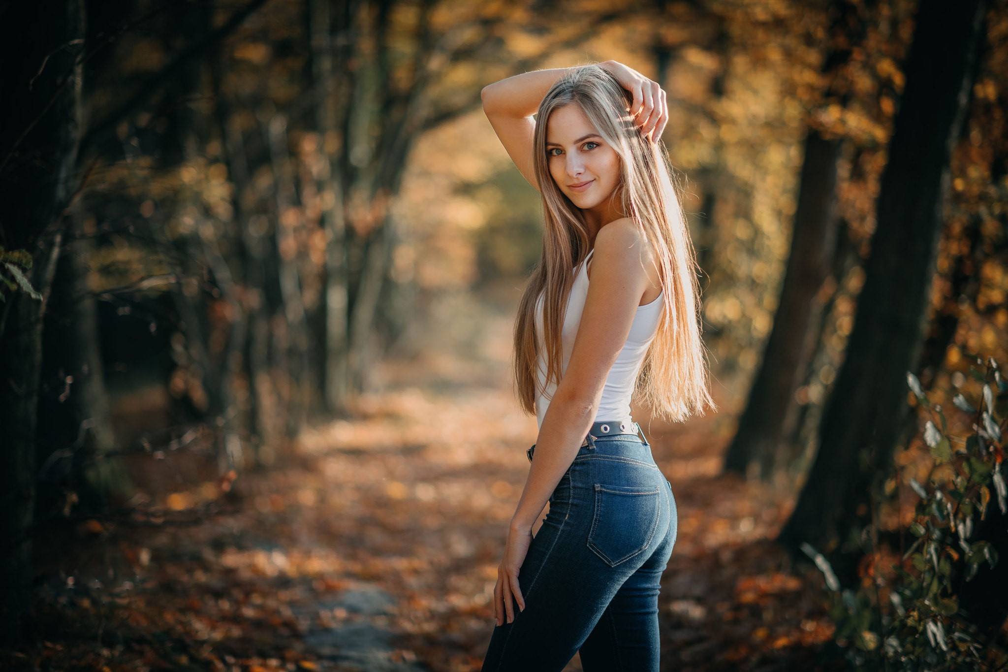 Jiri Tulach Model Women Blonde Jeans Katerina Liskovaa 2048x1365