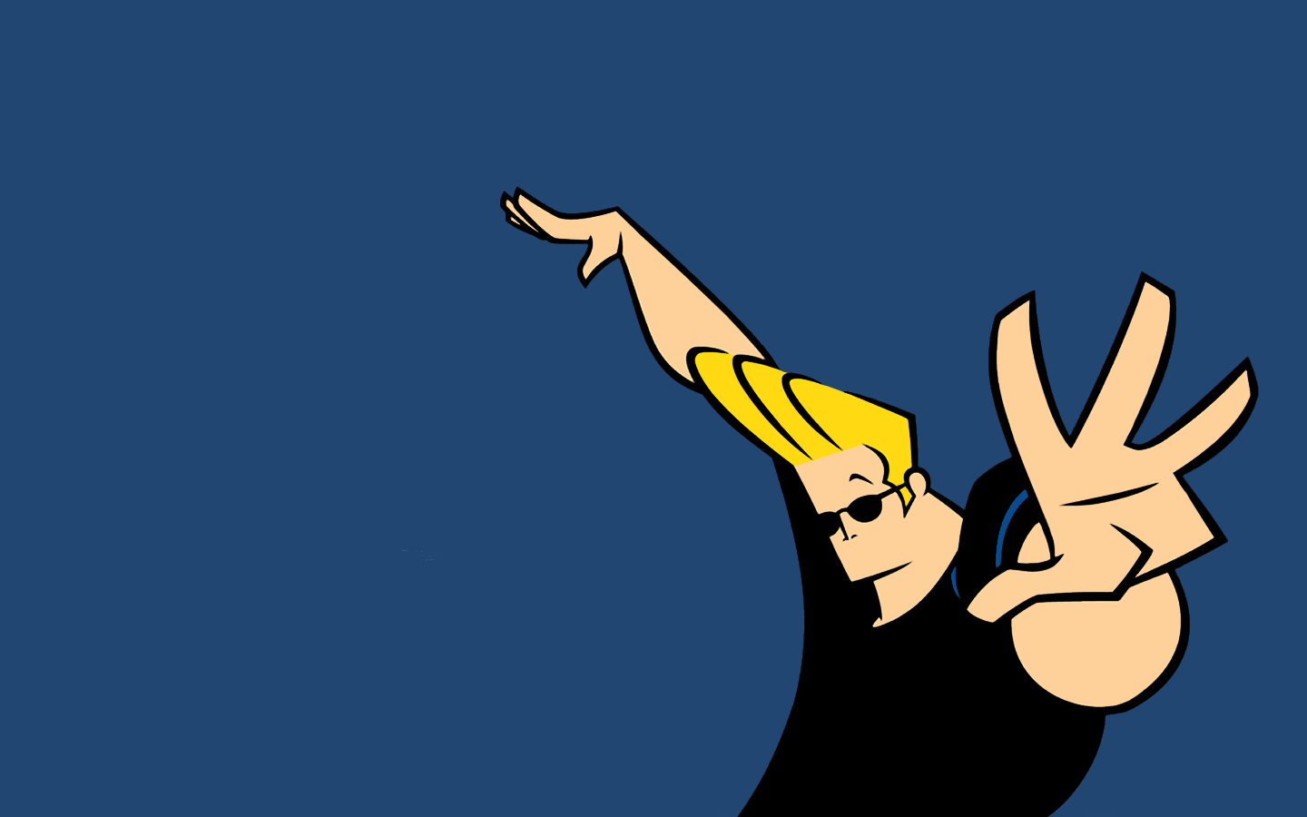 Johnny Bravo Cartoon Blue Background 1440x900