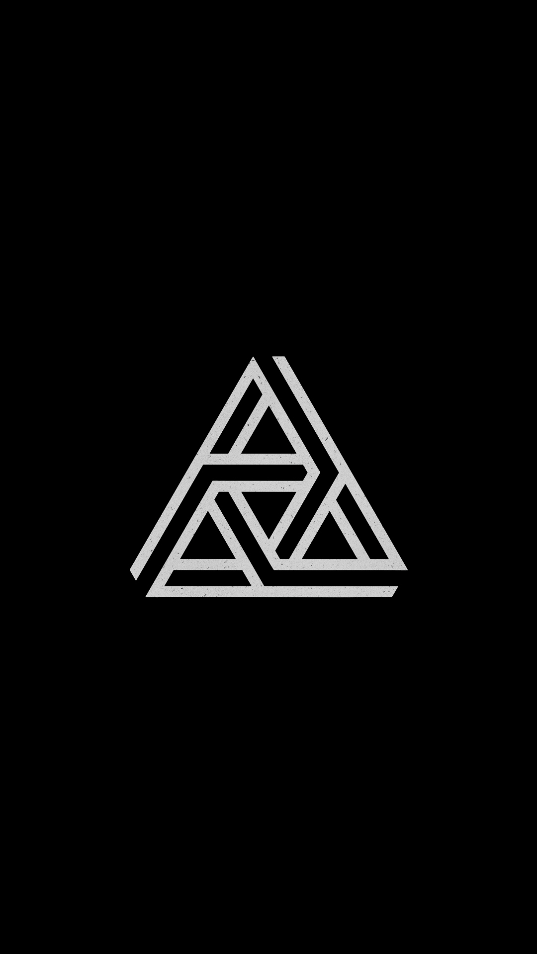 Black Background Minimalism Digital Art Abstract Penrose Triangle Portrait Display Vertical 1080x1920