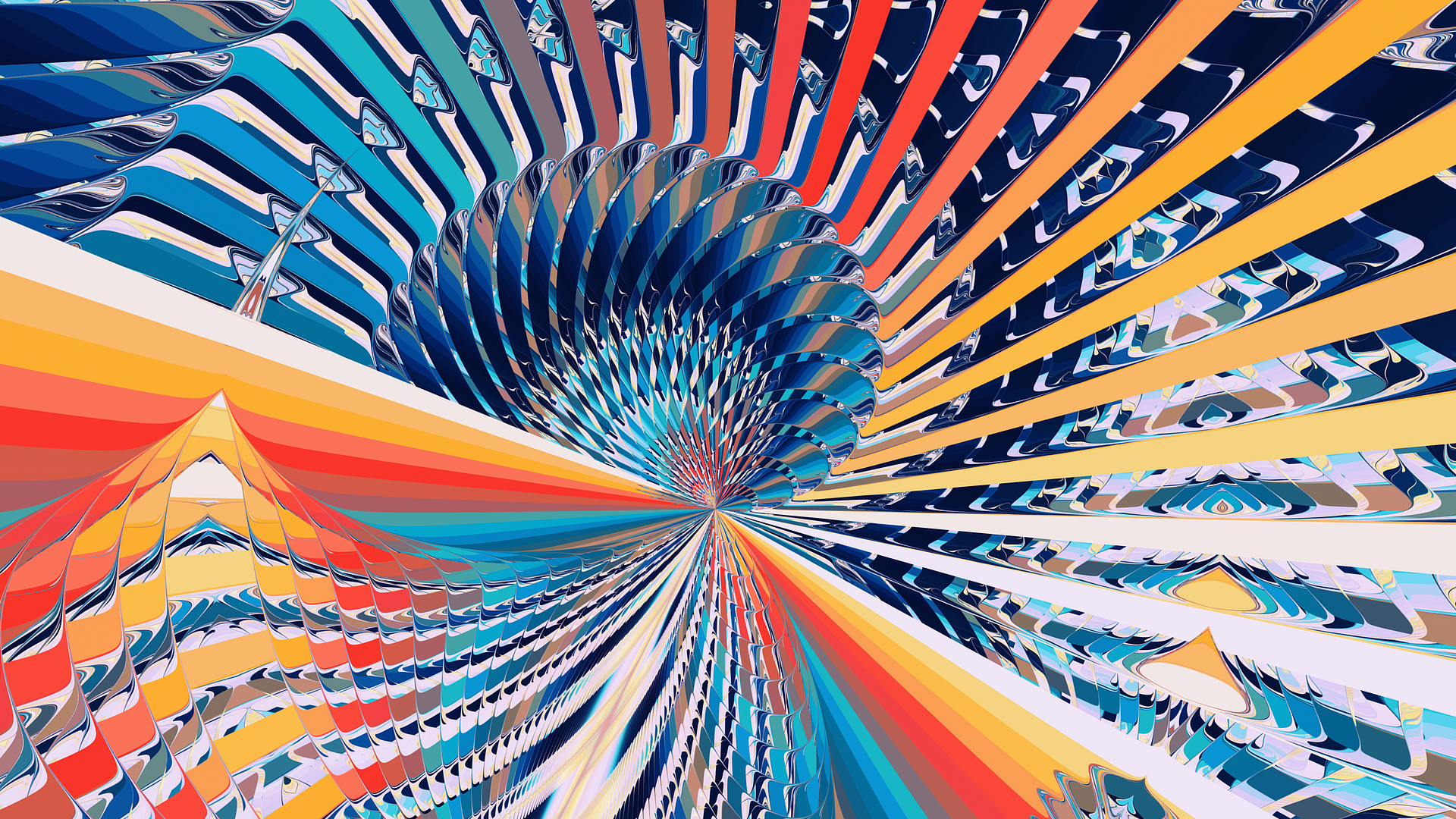 Colorful Digital Art Artwork Fractal Abstract Vortex 1920x1080