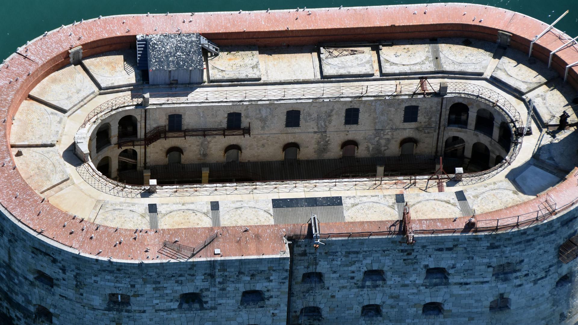 Architecture Fort Fortress Sea Island Fort Boyard France Birds Eye View Abandoned 1920x1080