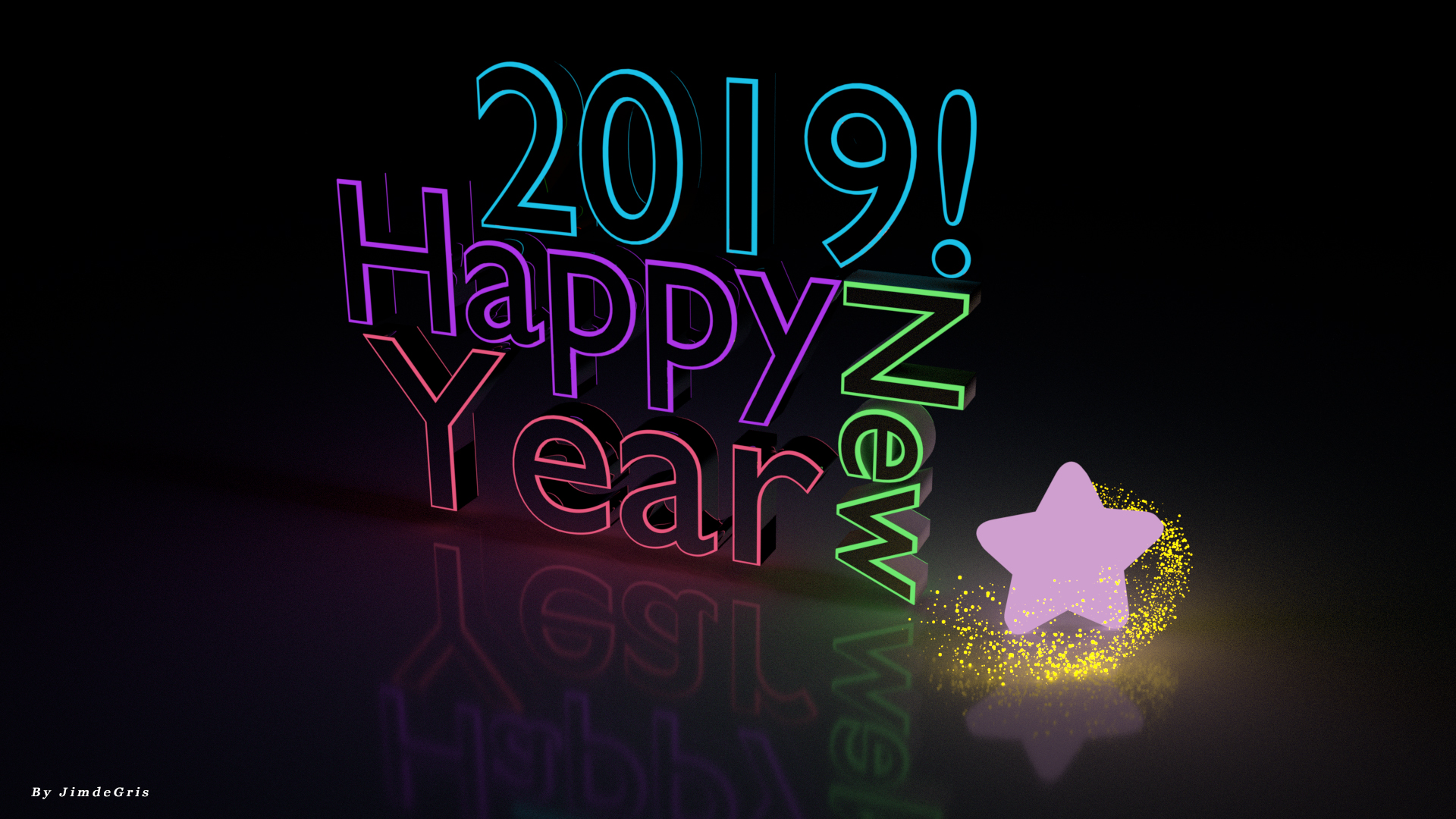 New Year 2019 2019 Year 1920x1080
