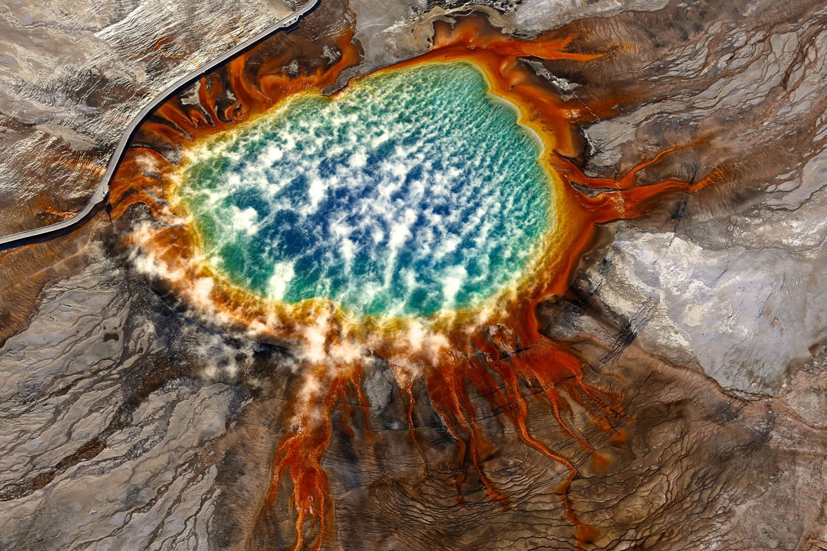 Yellowstone National Park Nature Aerial View 1200x800