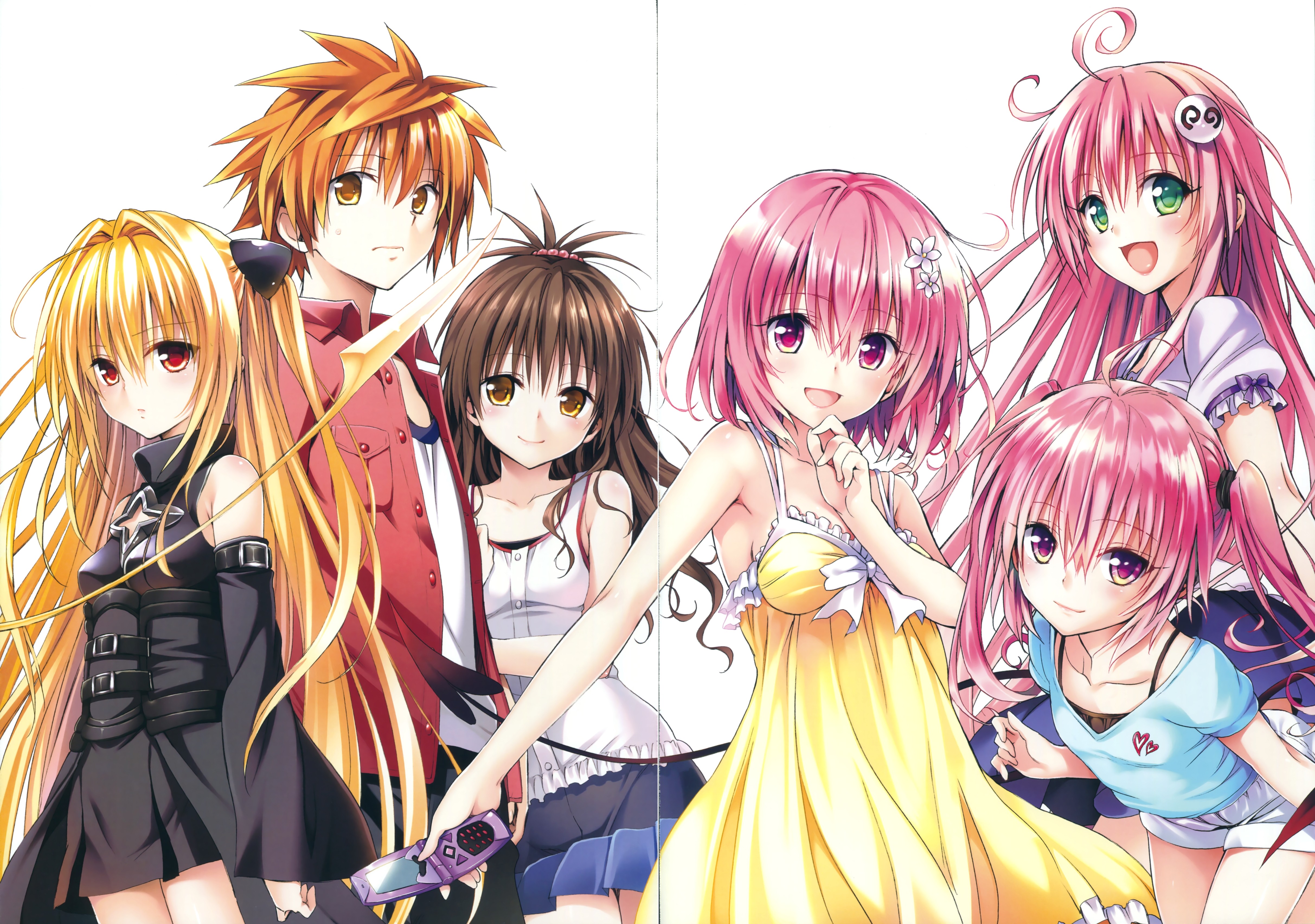 To Love Ru Golden Darkness Momo Velia Deviluke Lala Satalin Deviluke Nana Asta Deviluke Yuuki Mikan  4850x3408