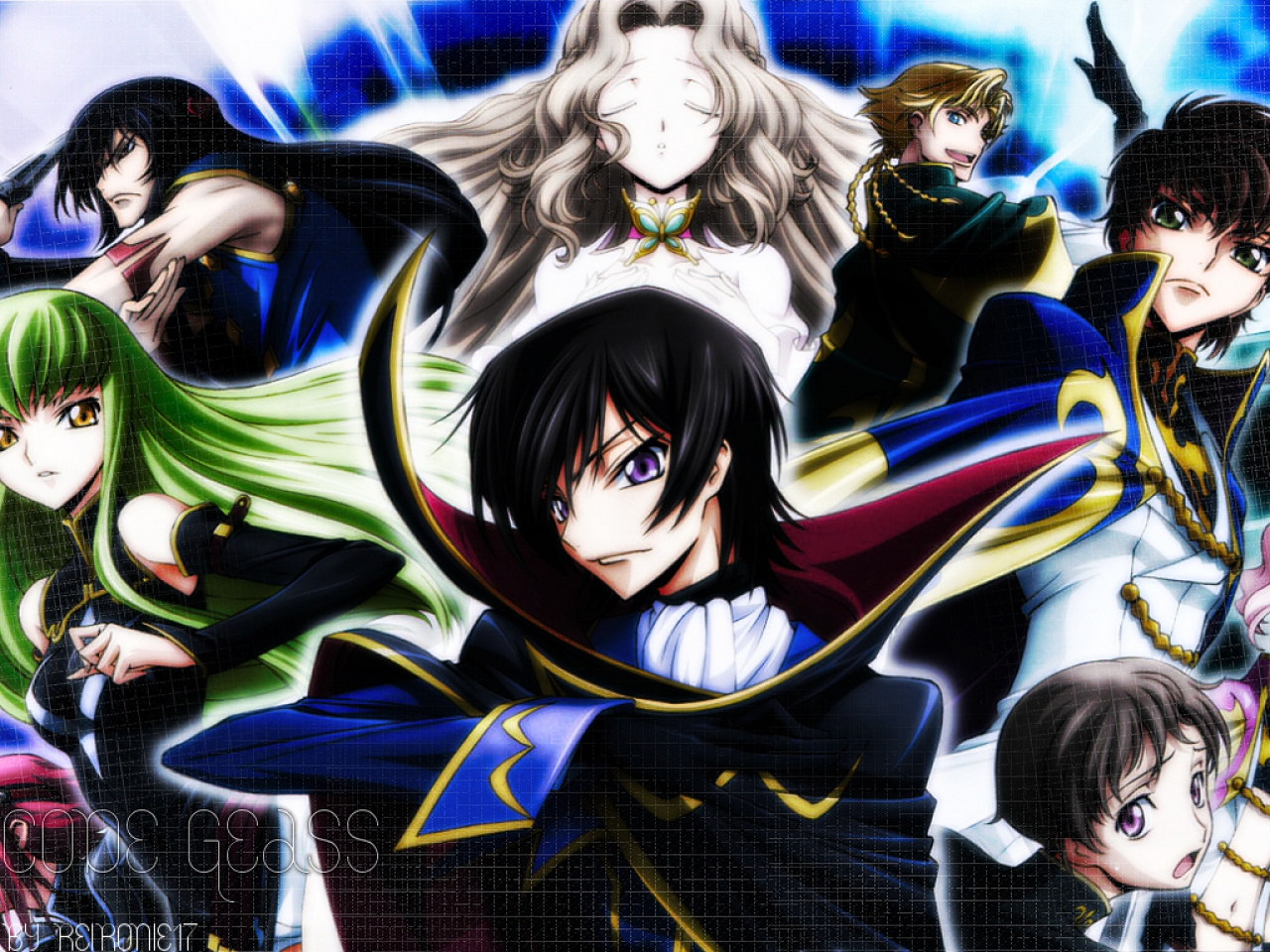 Code Geass C C Code Geass Nunnally Lamperouge Lelouch Lamperouge Rolo Lamperouge Suzaku Kururugi Gin 1280x960