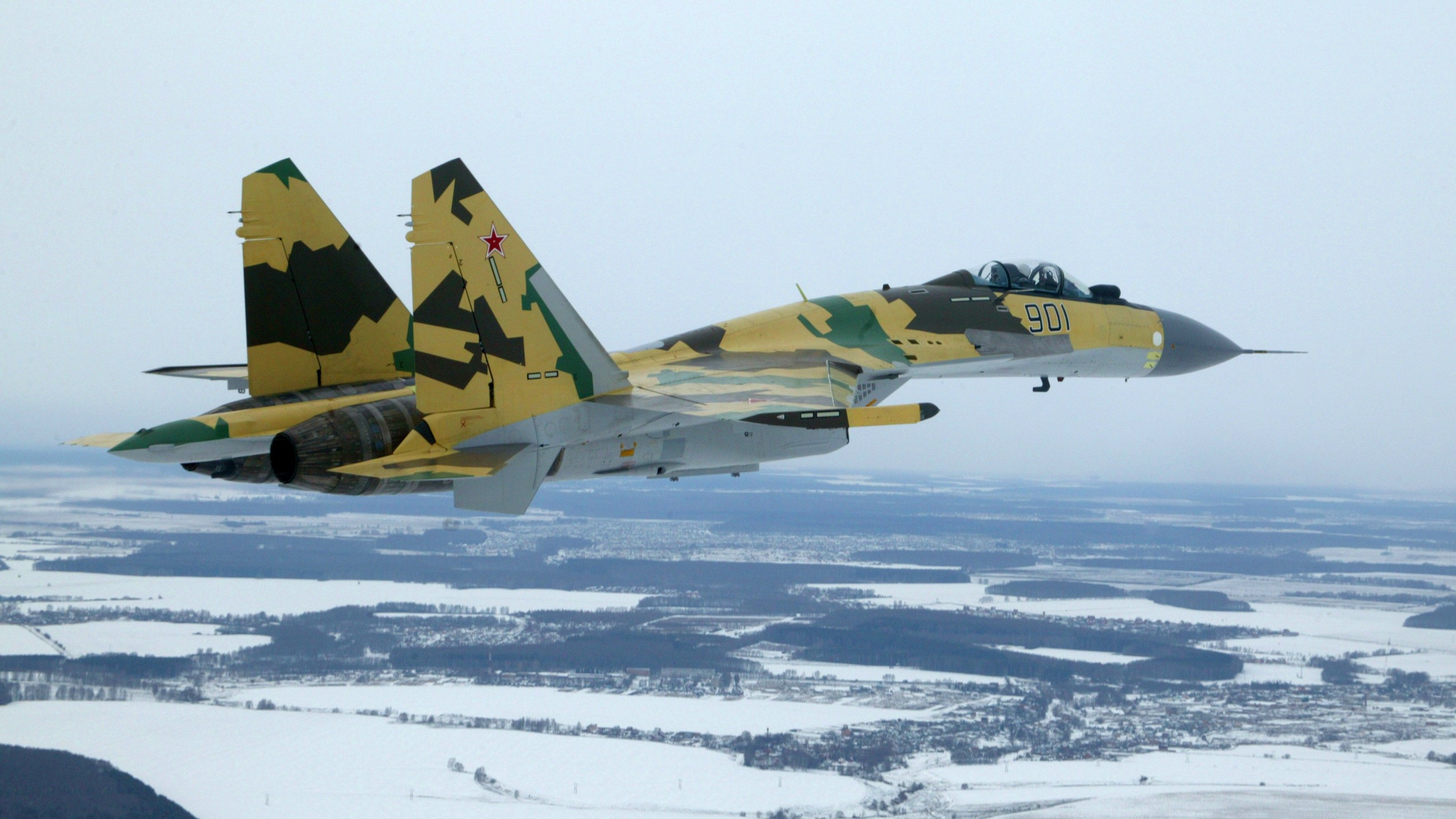 Military Military Aircraft Jet Fighter Sukhoi Su 35 Sukhoi Russian Air Force 2560x1440