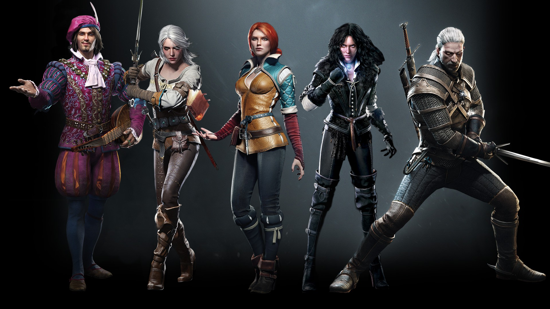 Cirilla Fiona Elen Riannon Video Games The Witcher 3 Wild Hunt The Witcher Jaskier Yennefer Triss Me 1920x1080