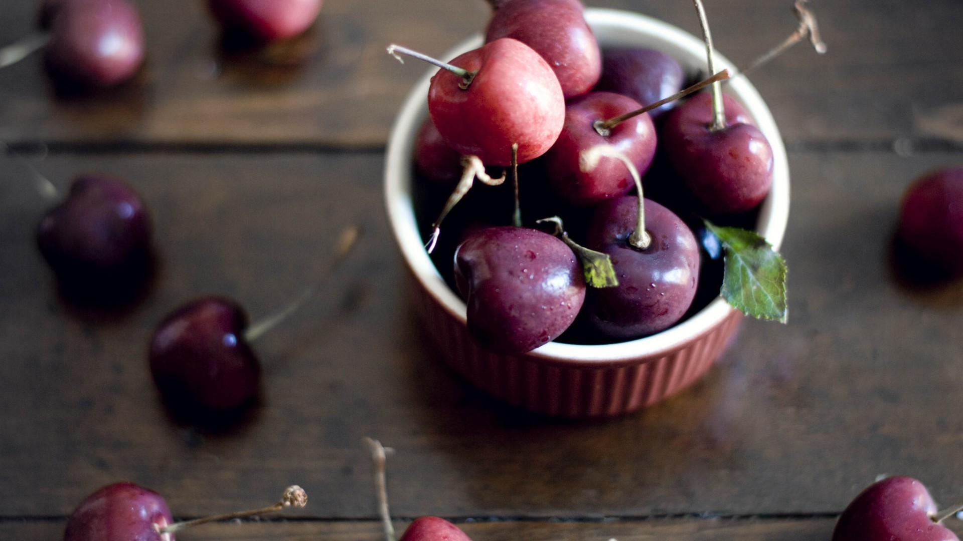 Food Macro Cherries Food 1920x1080