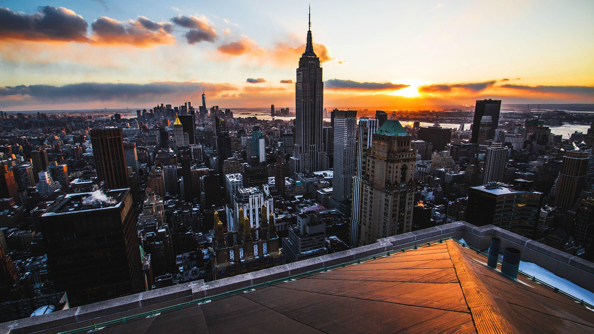 Building Photography New York City Rooftops Skyscraper USA City Manhattan One World Trade Center Emp 1920x1080