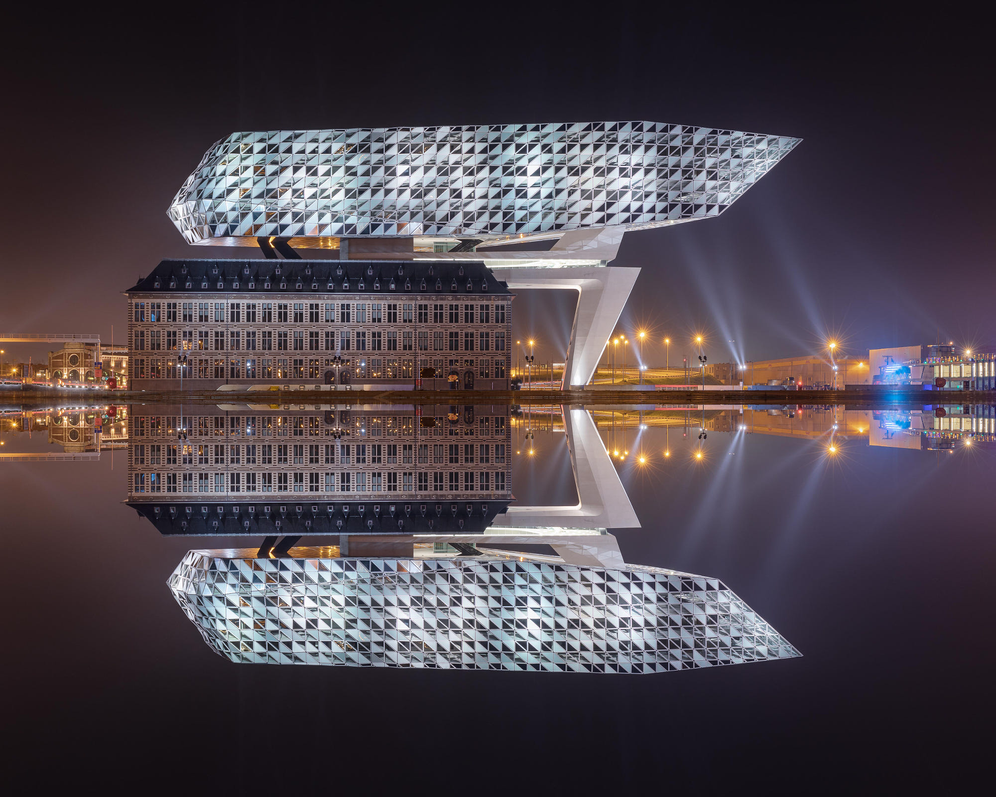 Architecture Reflection 500px Lights Depth Of Field Belgium Port Authority Building Antwerp 2000x1600