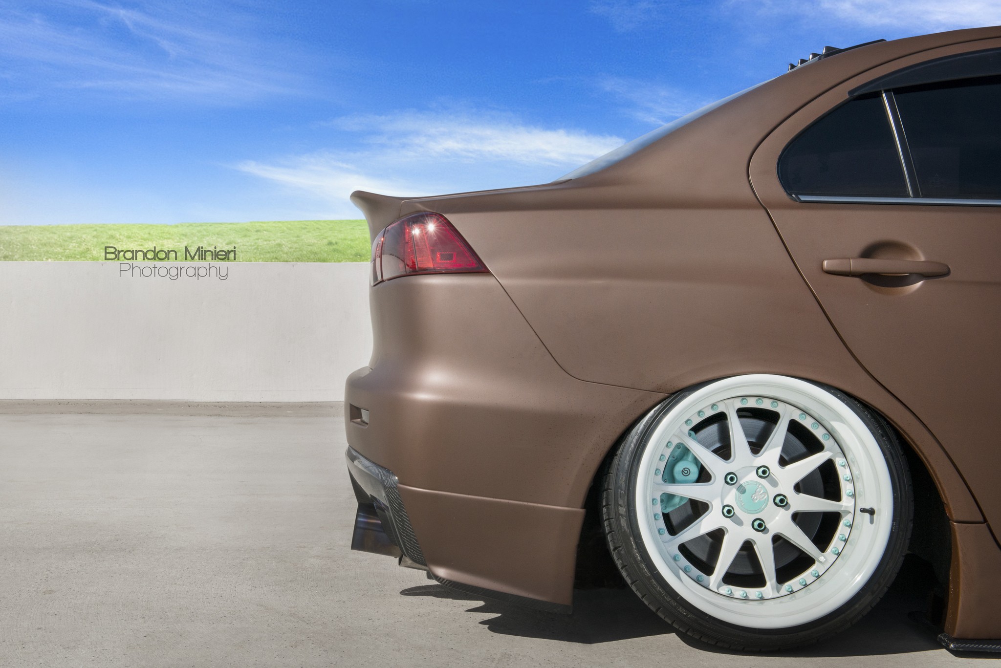 Mitsubishi Lancer Evo X Mitsubishi Lancer Mitsubishi Chocolate Car Vehicle Colored Wheels 2048x1367