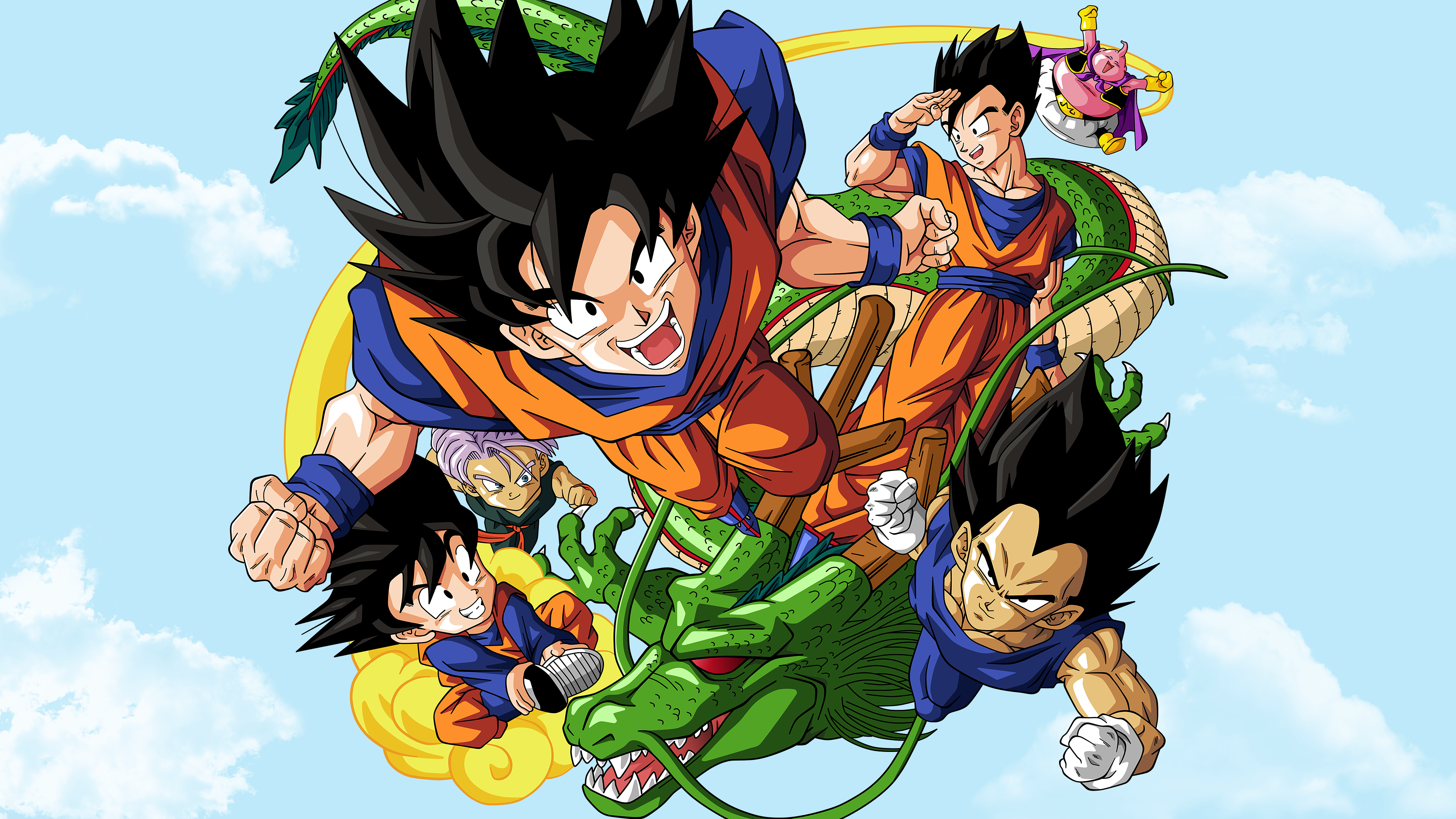 Dragon Ball Z Dragon Ball Vegeta Son Gohan Son Goku Son Goten Trunks Character 3840x2160