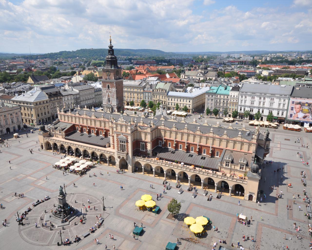 Krakow City Main Square Poland Polish 1280x1024