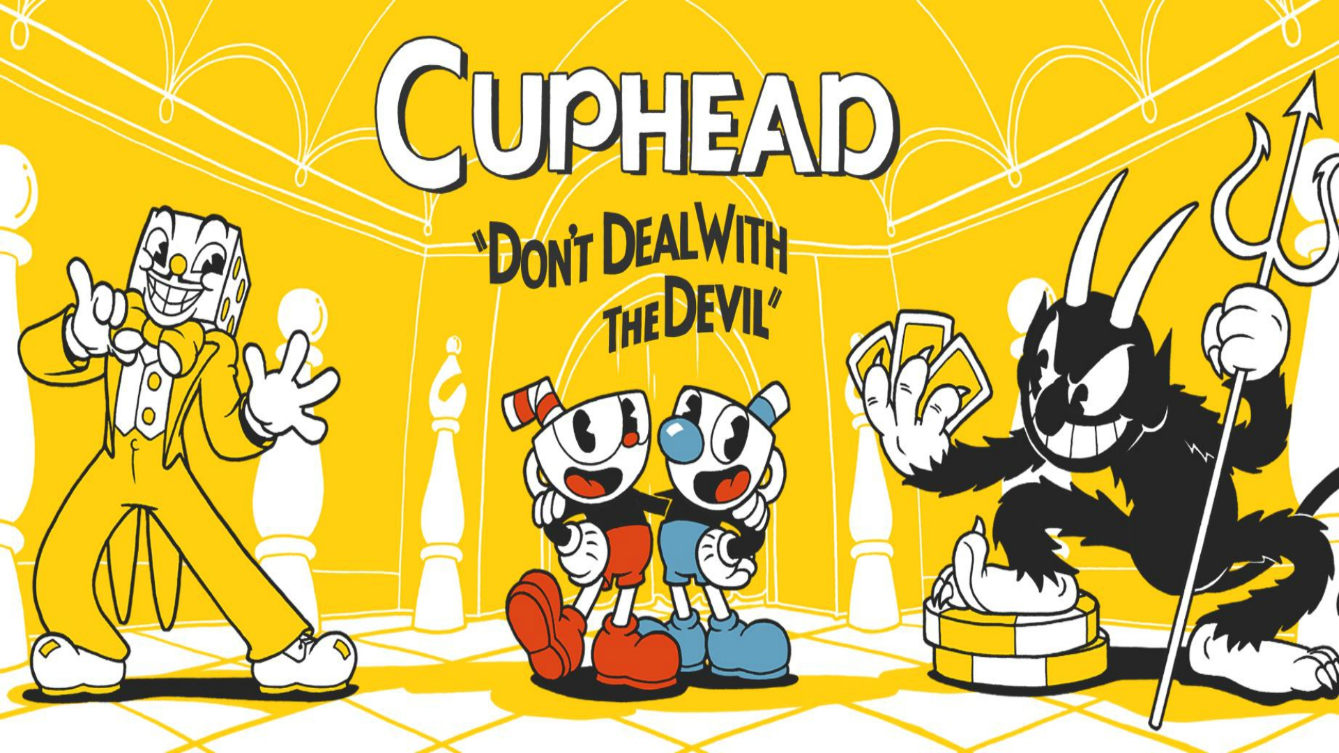 Cuphead Video Game Video Games Cuphead Yellow 1920x1080