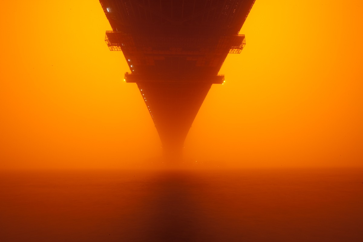 Bridge Mist Orange Under Bridge 1200x800