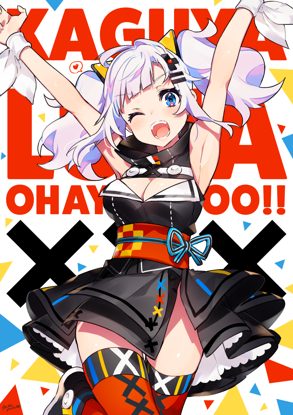 Anime Anime Girls Digital Art Artwork 2D Portrait Display Vertical Kaguya Luna Virtual Youtuber Mika 990x1400