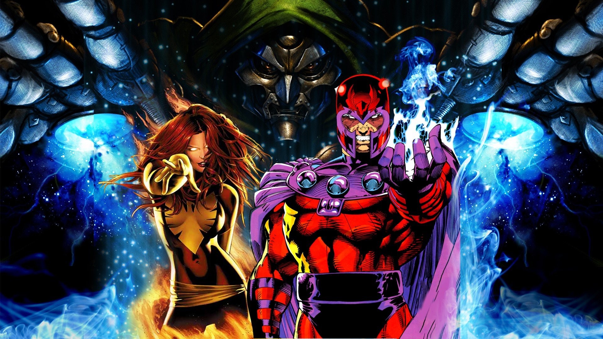 Marvel Comics Dark Phoenix Jean Grey Magneto Dr Doom 1920x1080