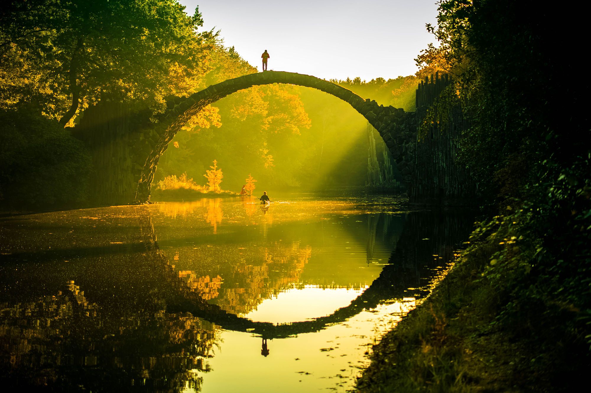 Bridge Germany Reflection River 2000x1333