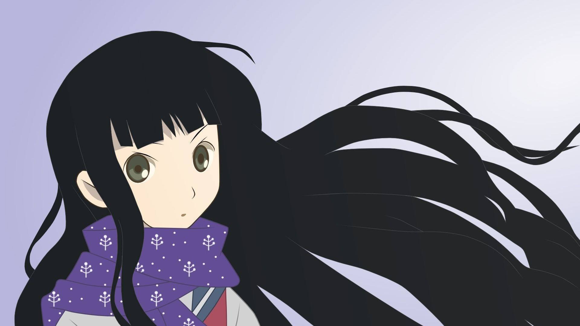 Sayonara Zetsubou Sensei Anime Girls Anime Dark Hair Long Hair 1920x1080