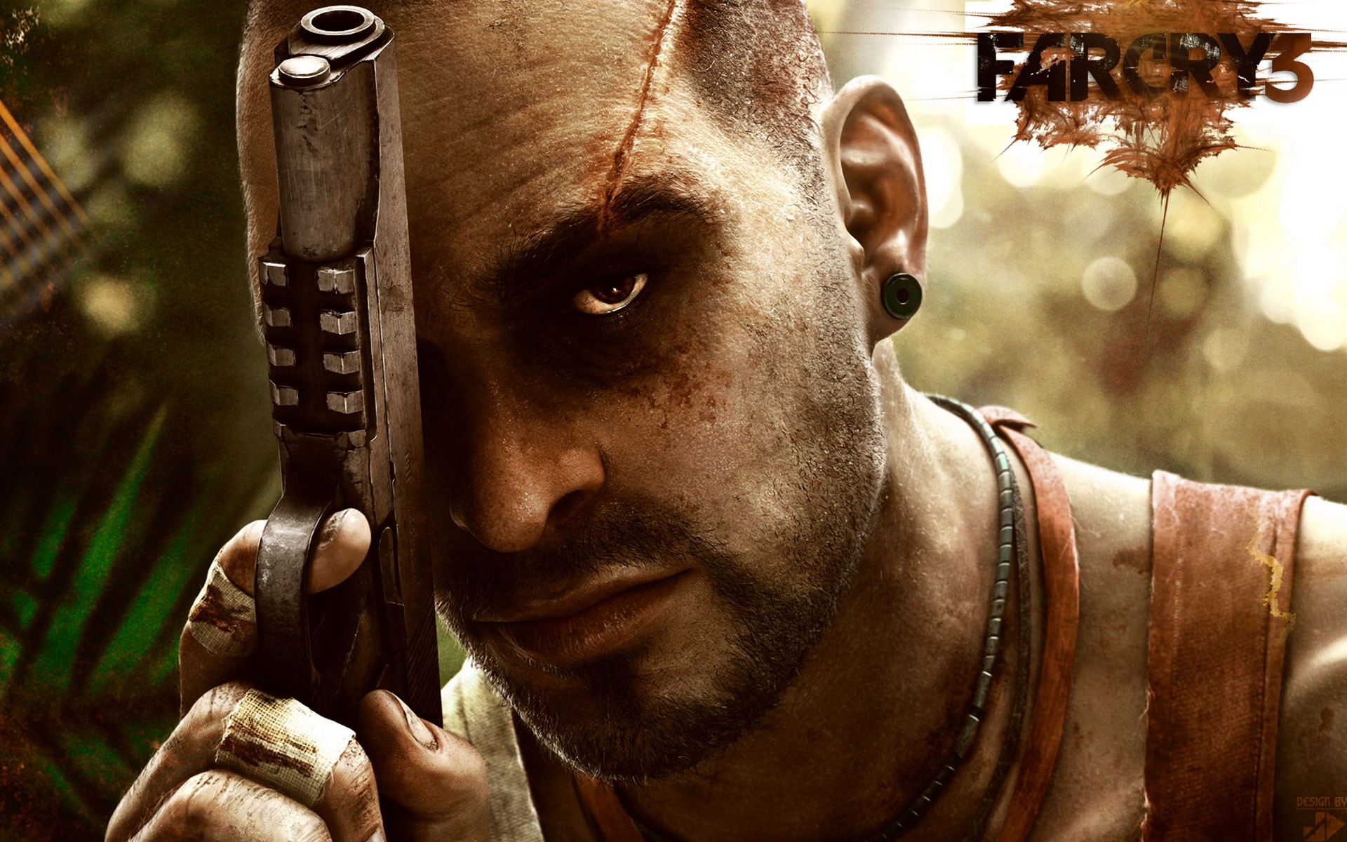 Far Cry 3 Video Games Vaas Gun Video Game Villains Video Game Art Weapon 2012 Year 1920x1200