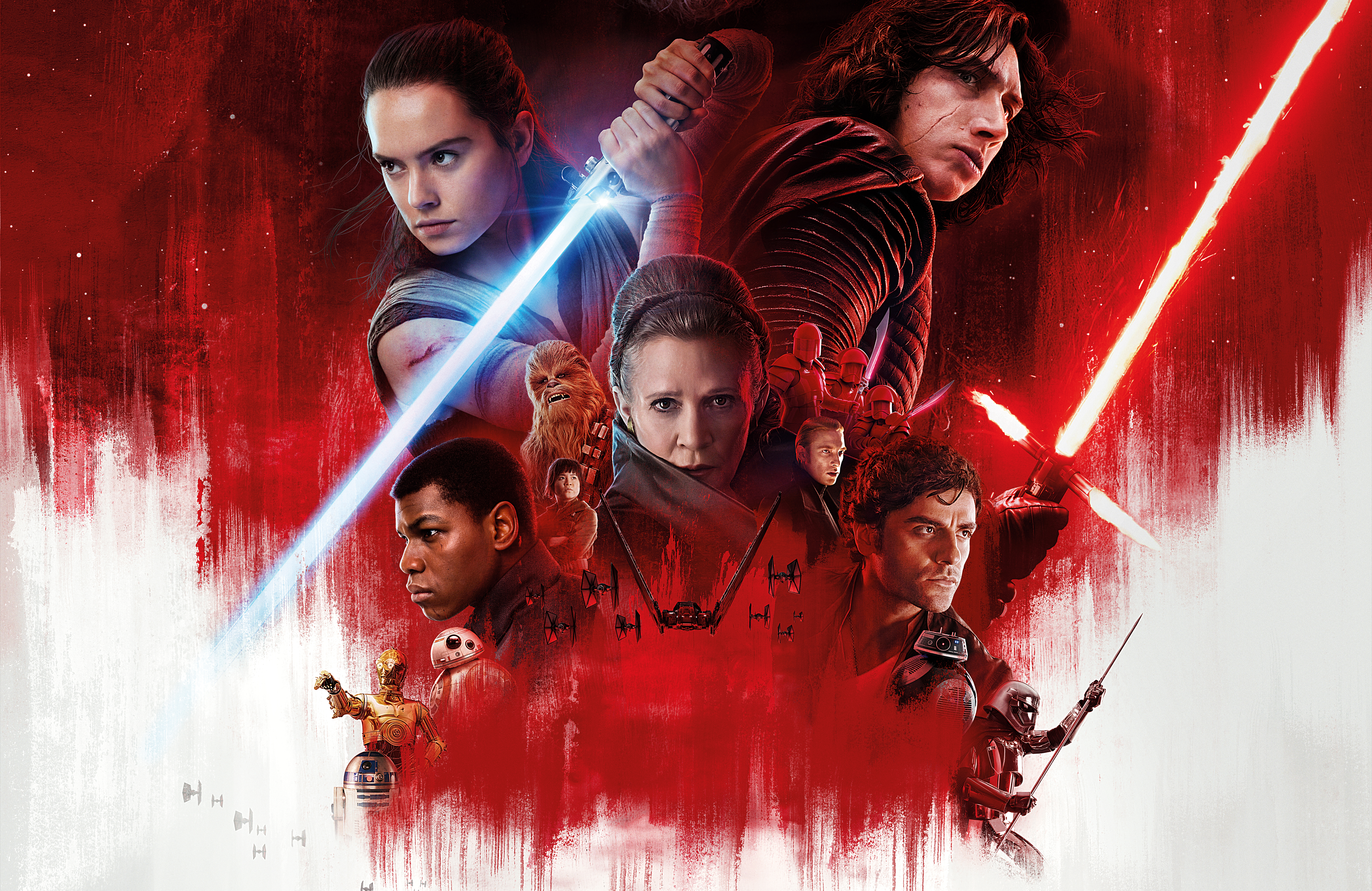 Star Wars Star Wars The Last Jedi Lightsaber Rey From Star Wars Movie Poster 5000x3247