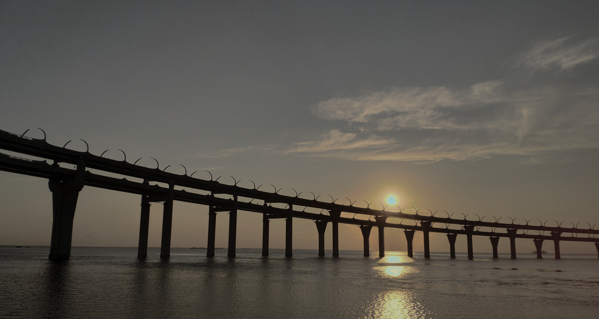 Sunset Bridge Gulf 1920x1024