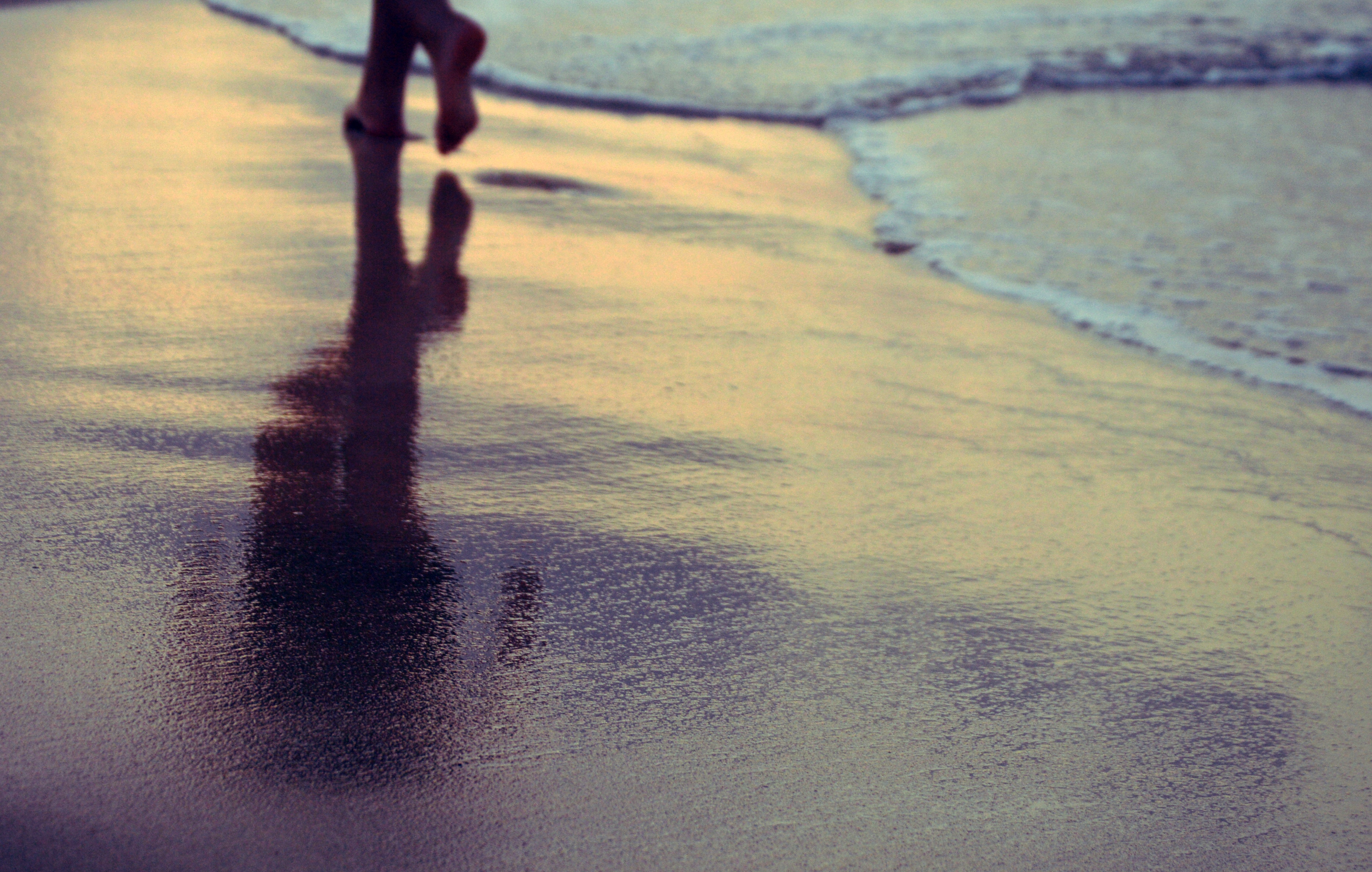 Nature Beach Water Feet Wet Sand Barefoot Solice 3738x2376