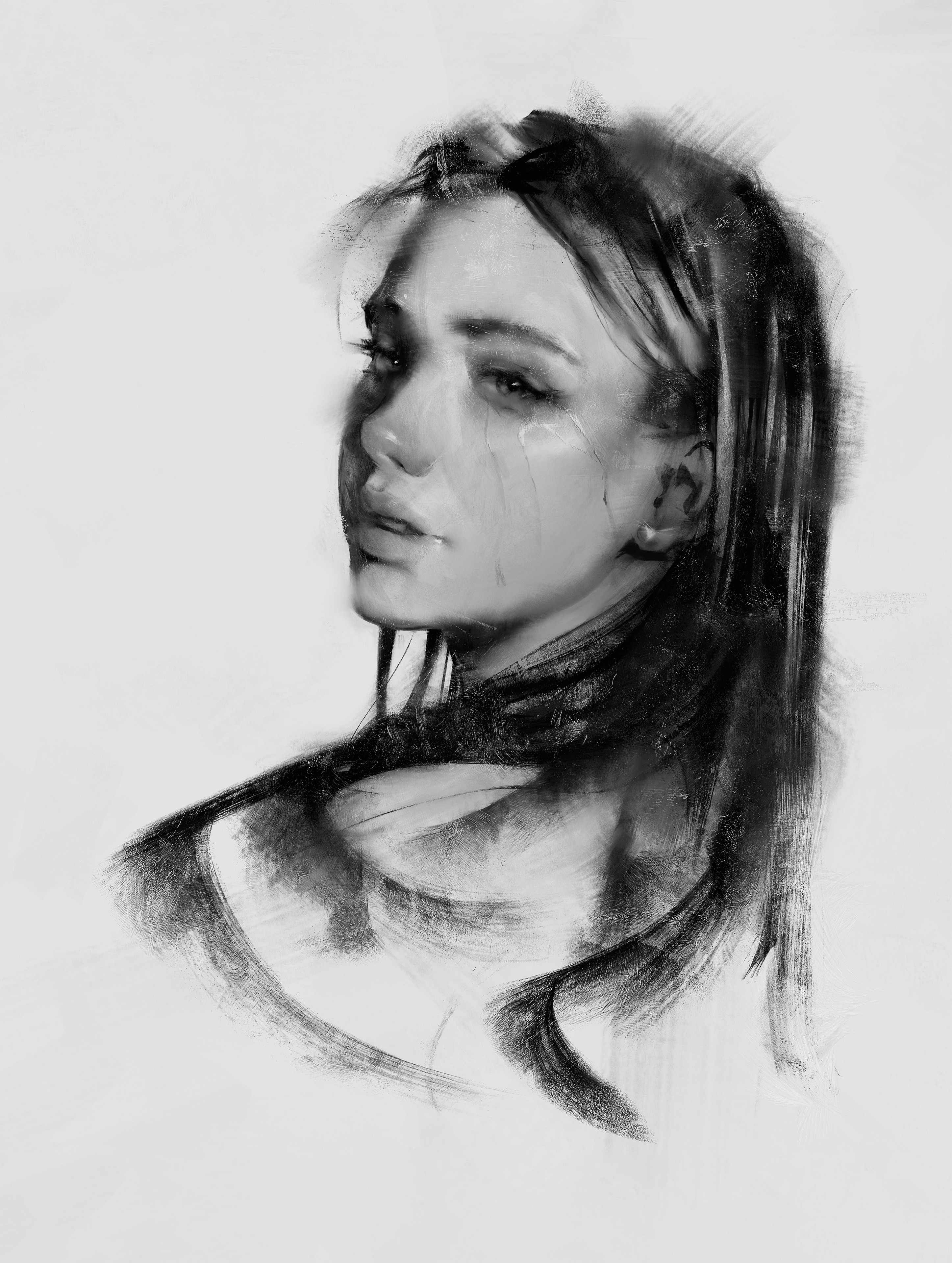 Face Artwork Portrait Women Wojtek Fus 2894x3840