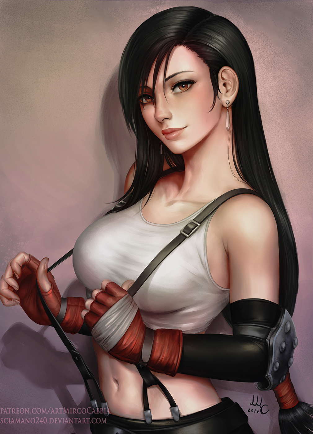 Final Fantasy Vii Tifa Lockhart Video Games Mirco Cabbia Tank Top Arm Warmers Sciamano240 1010x1400