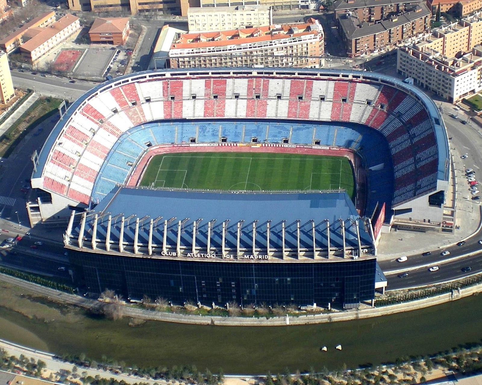 Atletico Madrid Stadium Aerial View Urban City 1600x1280