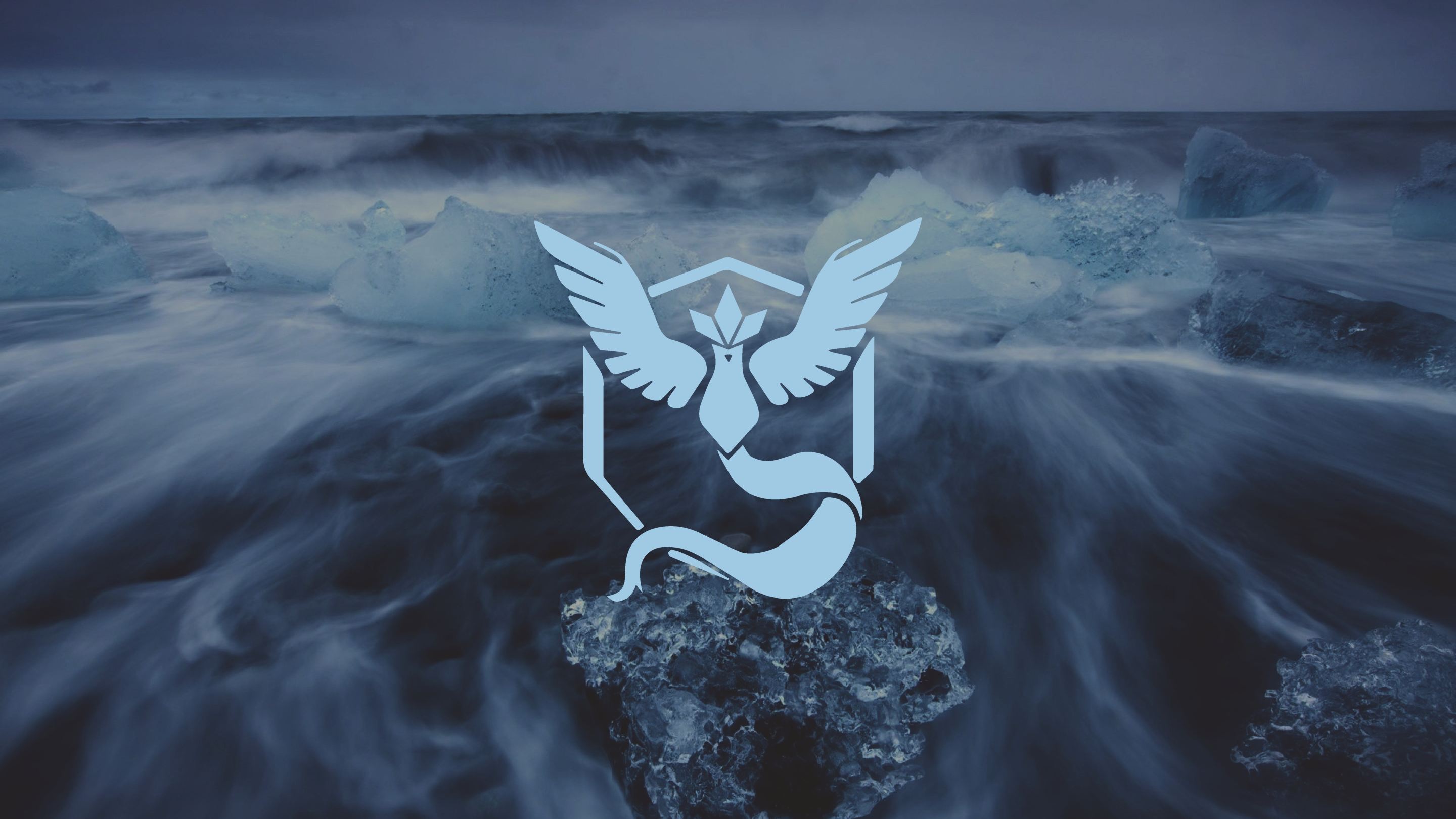 Digital Art Sea Waves Ice Nature Team Mystic 2880x1620