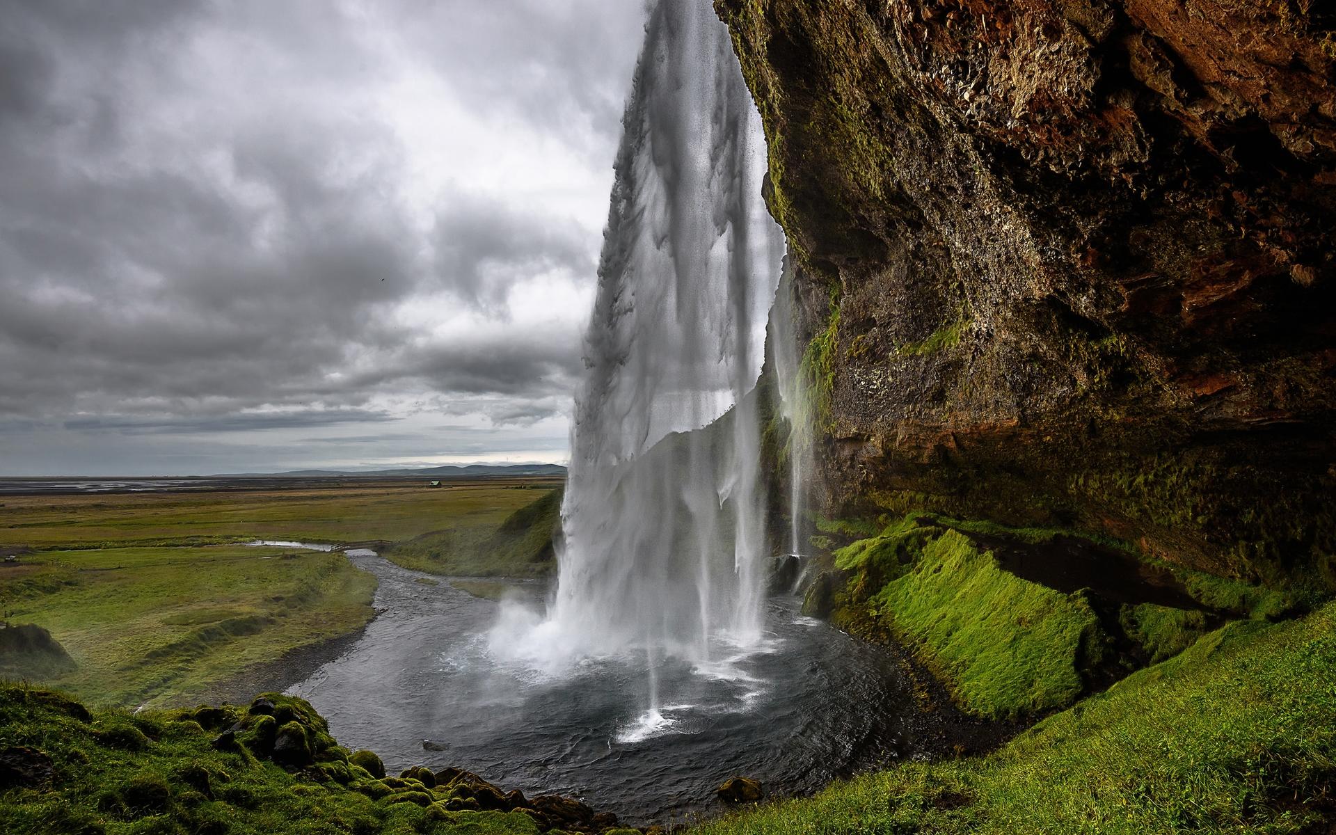 Nature Water Waterfall Rock Landscape Iceland Seljalandsfoss Waterfall 1920x1200