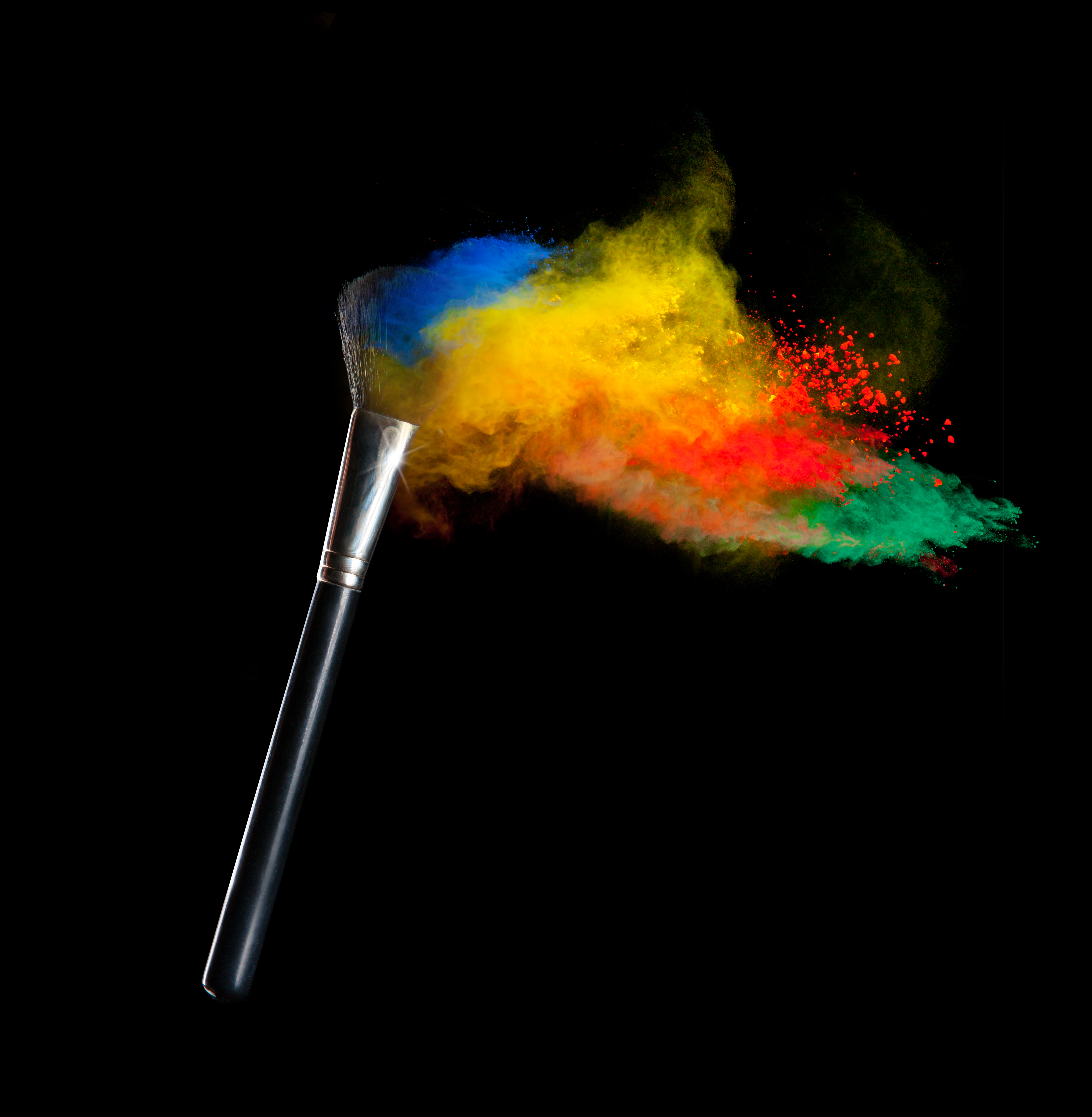 Powder Explosion Powder Colorful Brush 6084x6222