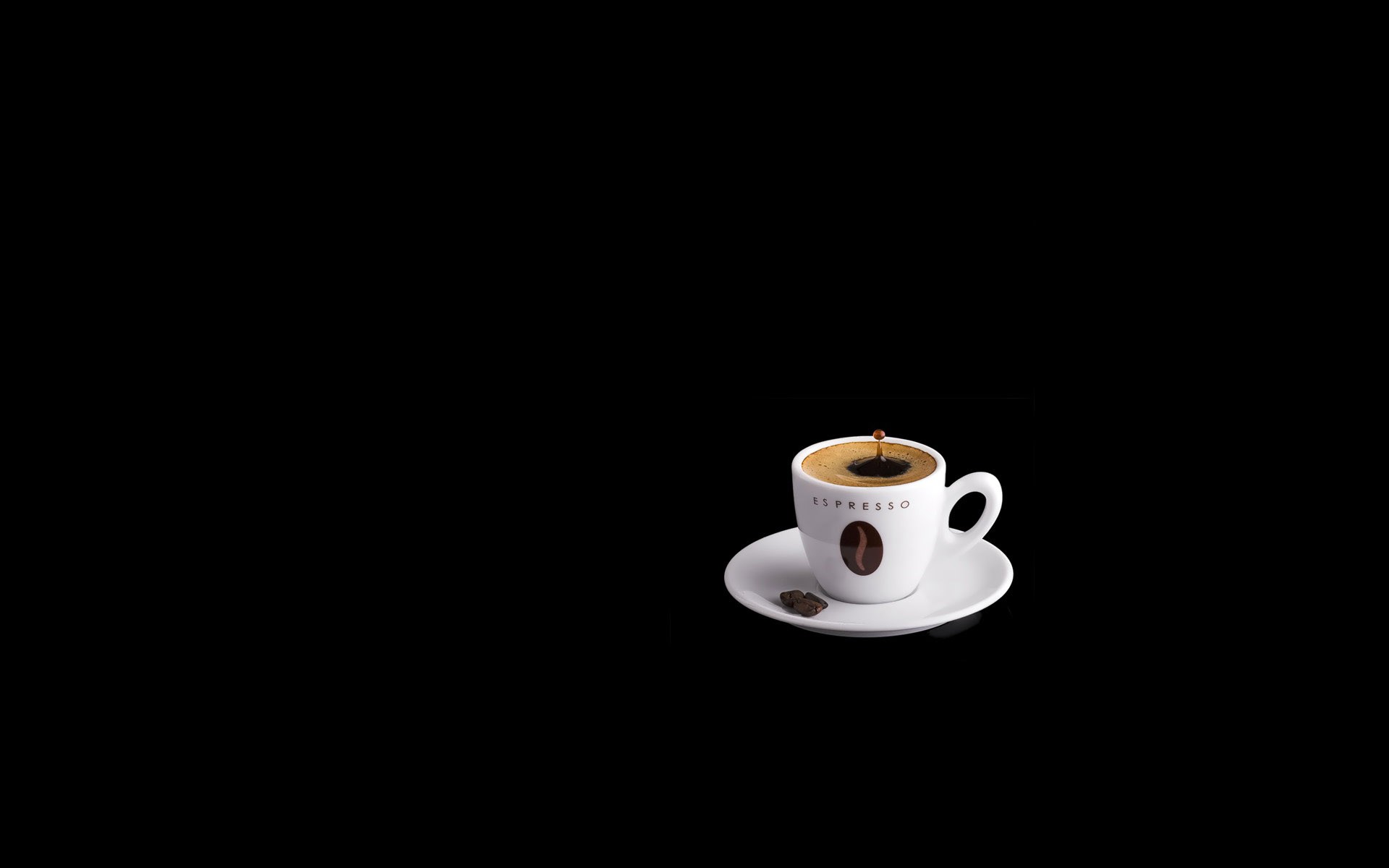Black Background Minimalism Espresso Cup Coffee 1920x1200
