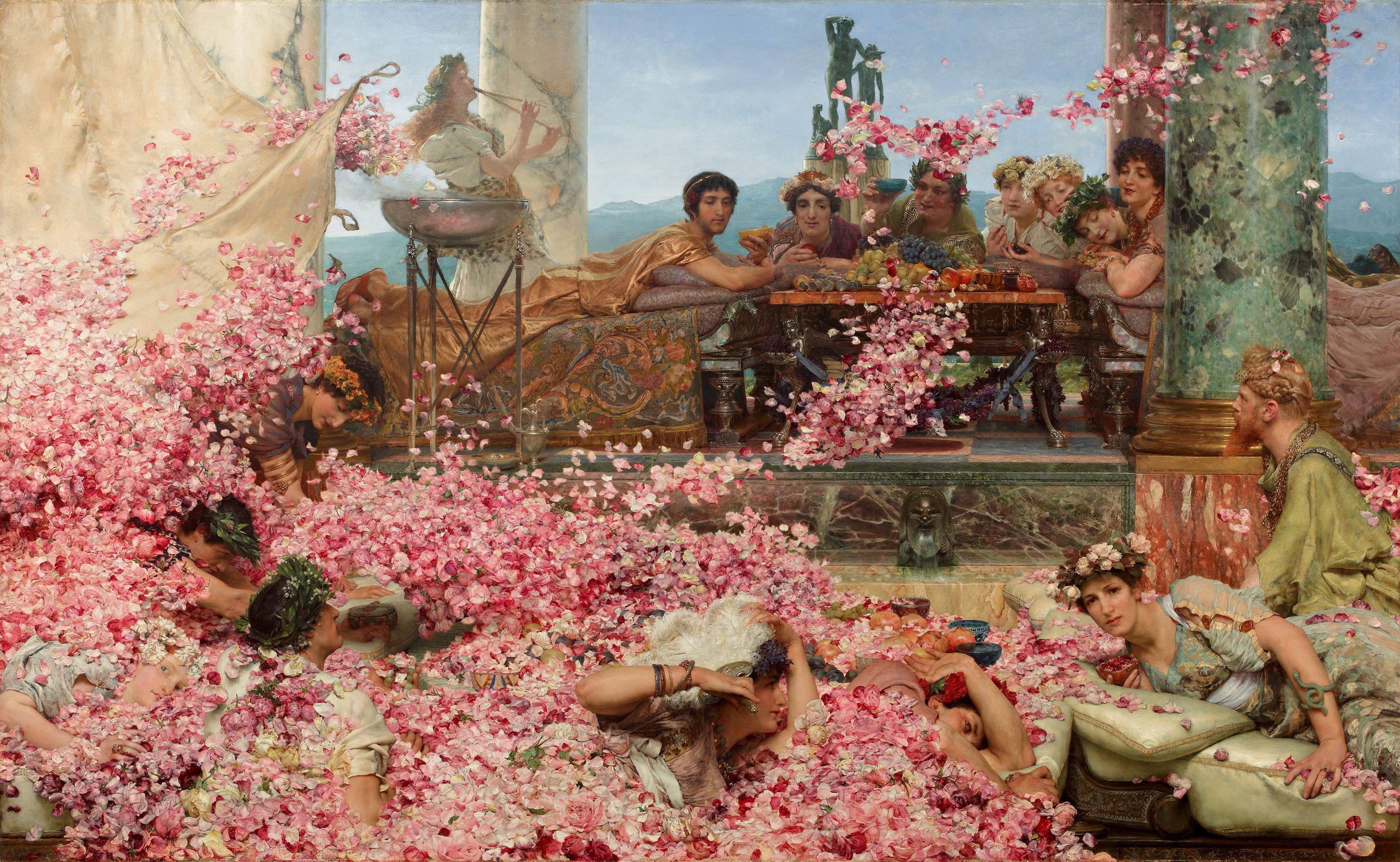 Classical Art Europe Lawrence Alma Tadema 1888 The Roses Of Heliogabalus 1888 Year Painting 3400x2093