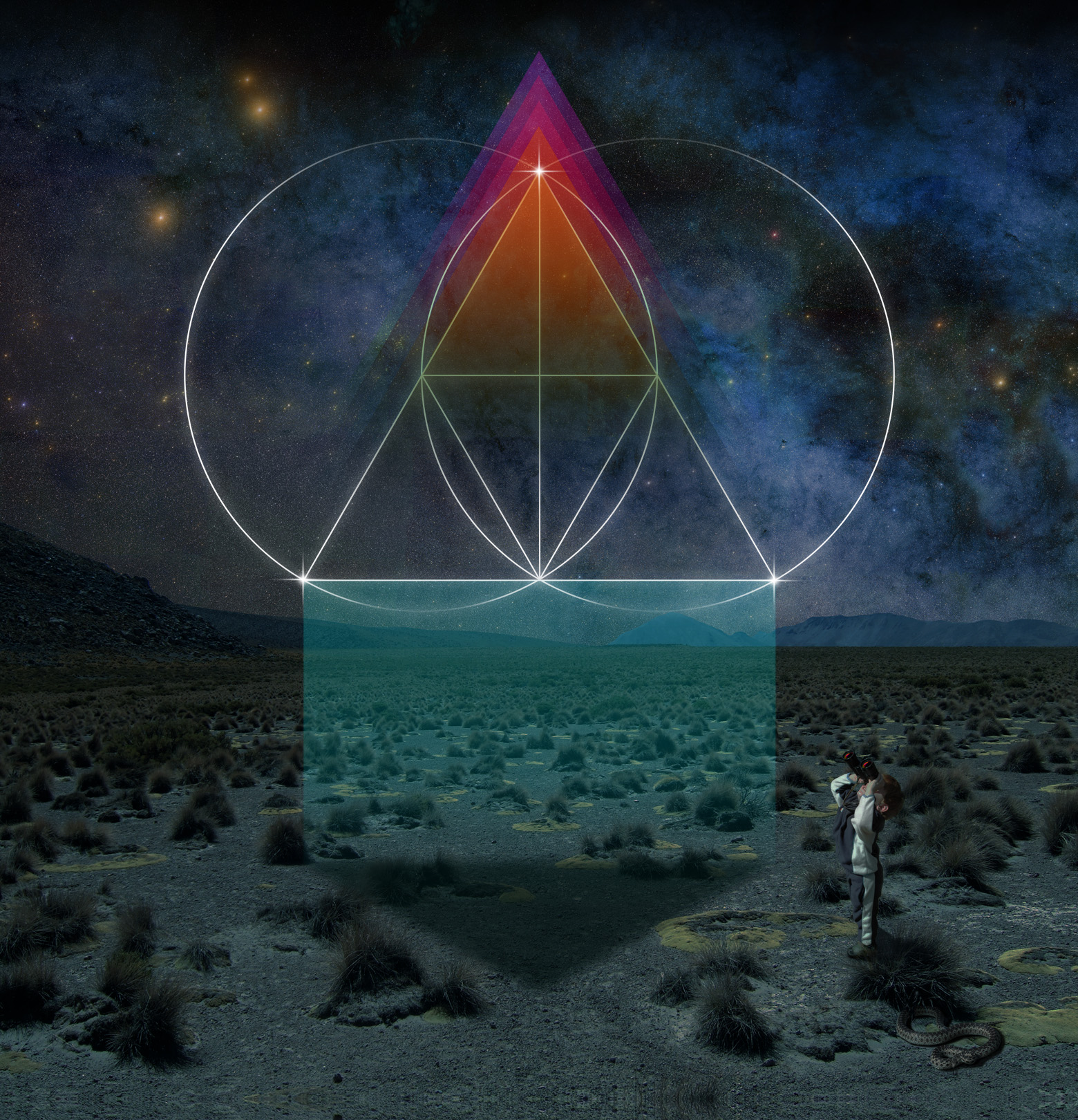 The Glitch Mob Night Galaxy Triangle Stars 1560x1620