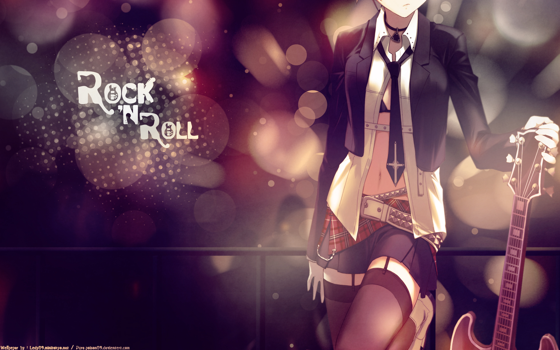 Anime Girl Guitar Rock Amp Roll Original Anime 1920x1200