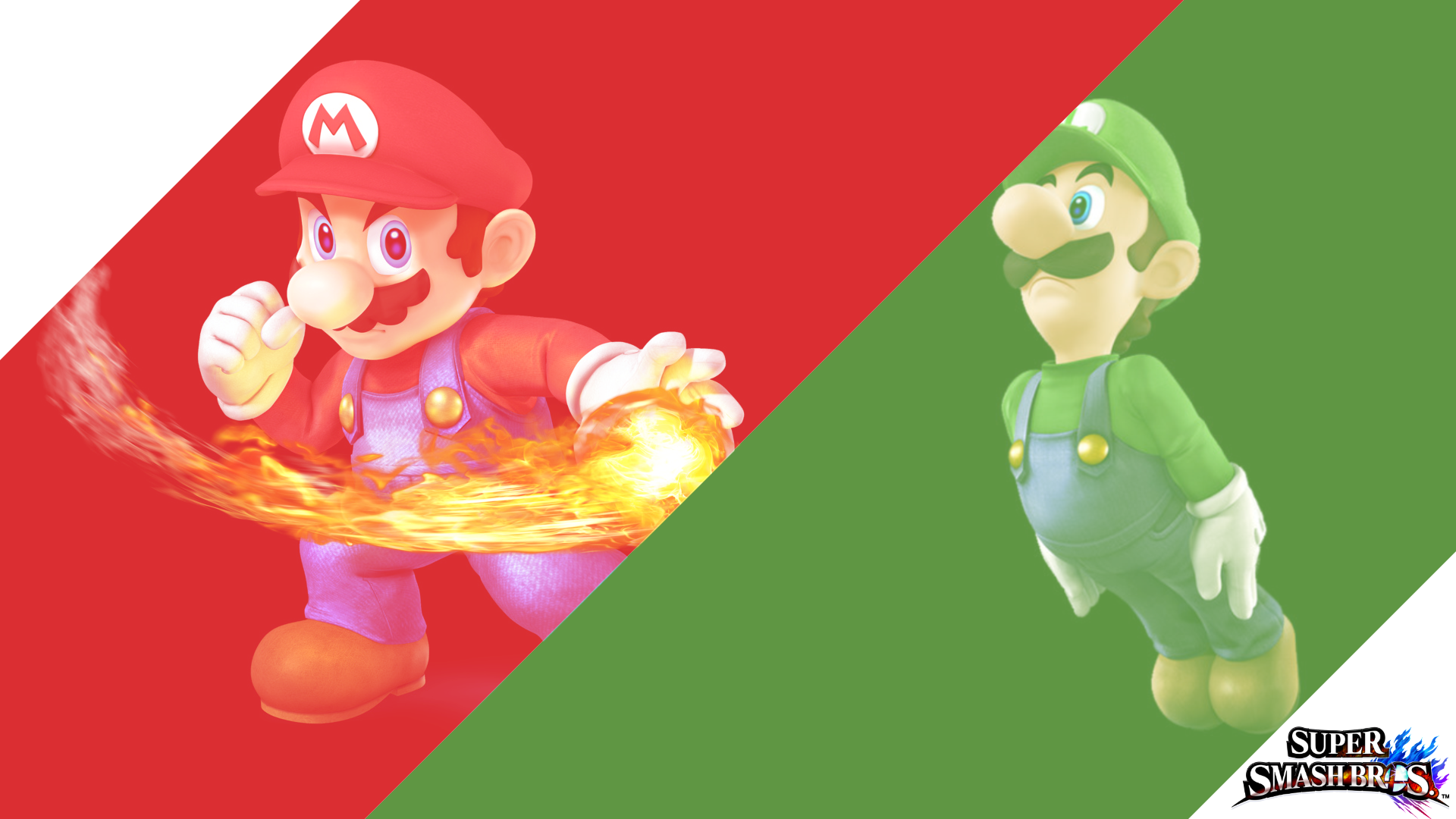 Super Mario Collage Super Smash Brothers Video Games Luigi 1920x1080